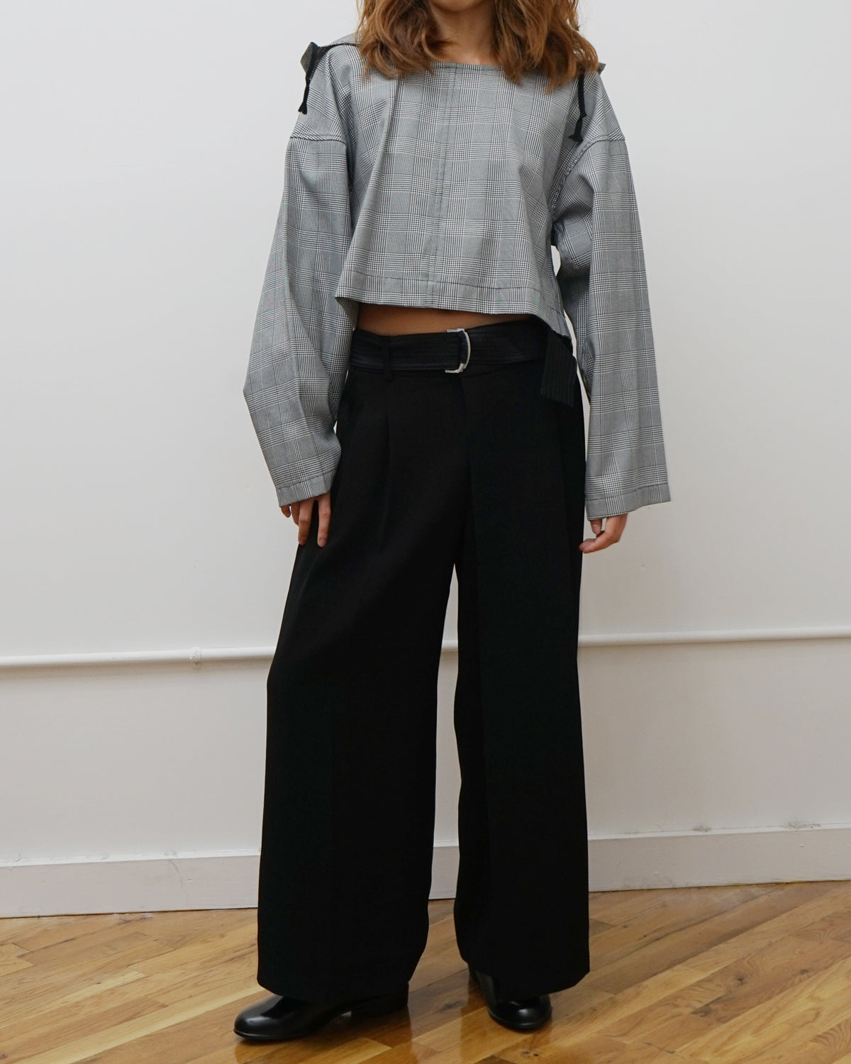 Robe de Chambre Hooded Cropped Top