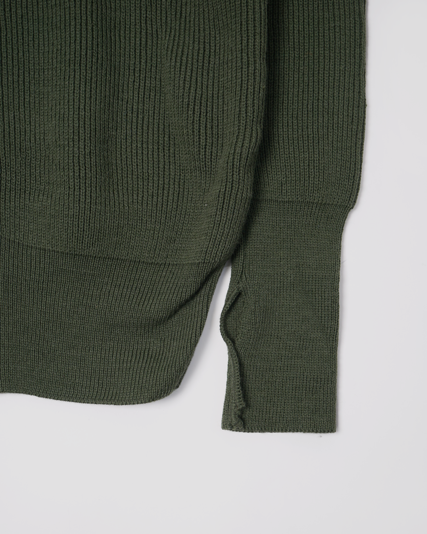 Wool Rib Zip-up Cardigan