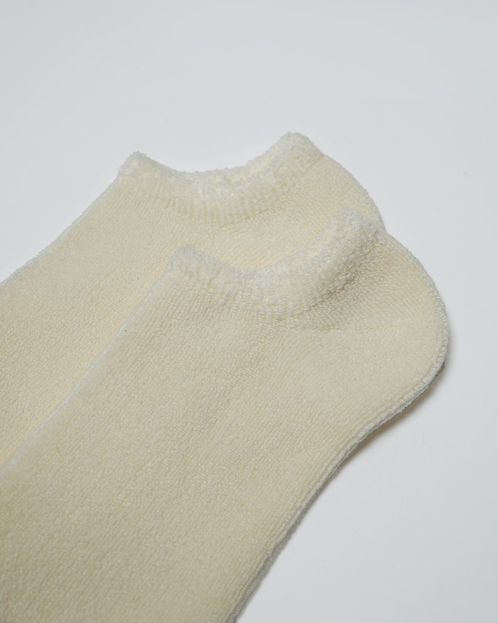Face Pile Ankle Socks / Oatmeal