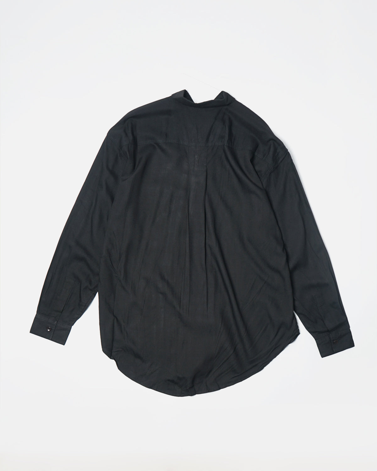 Front Fly Rayon Shirt / Black