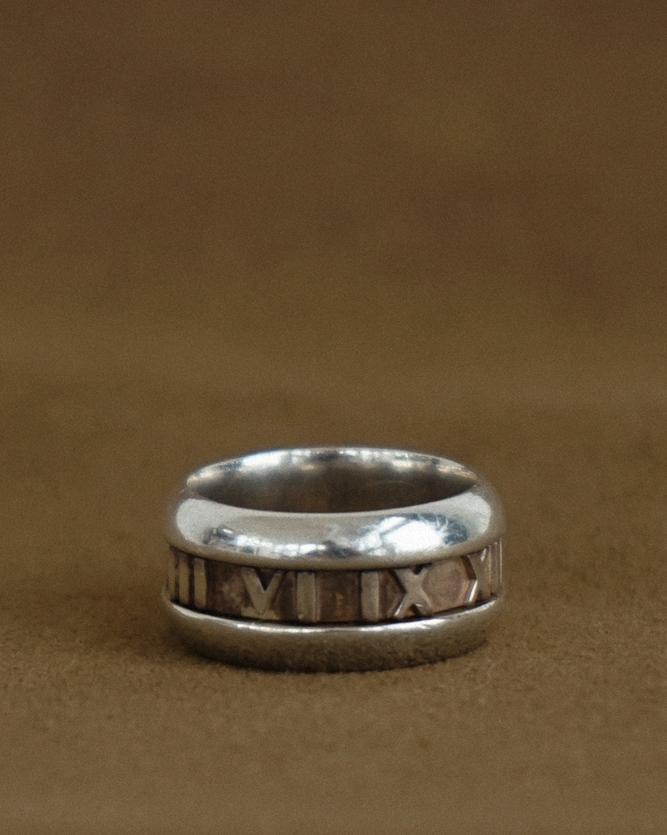 TIFFANY ATLAS 2003 ティファニーリング Tiffany & Co Ring 2003 Atlas Collection Curved Wide Band Silver