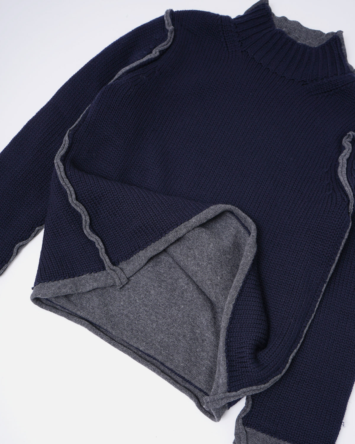 Mock Neck Layered Sweater