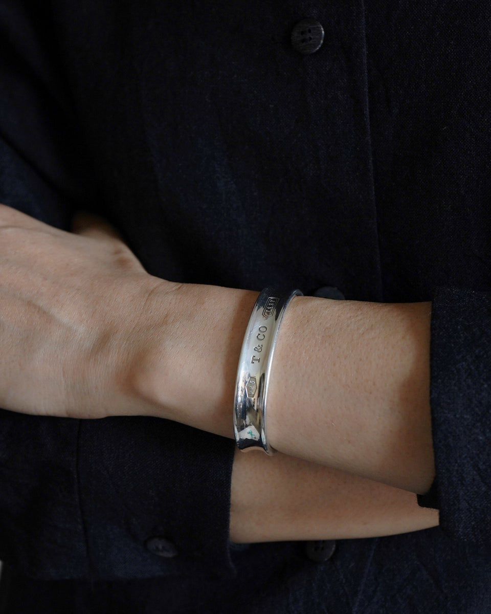 Vintage Tiffany & Co. 1837 Sterling Silver Cuff Bracelet – Front