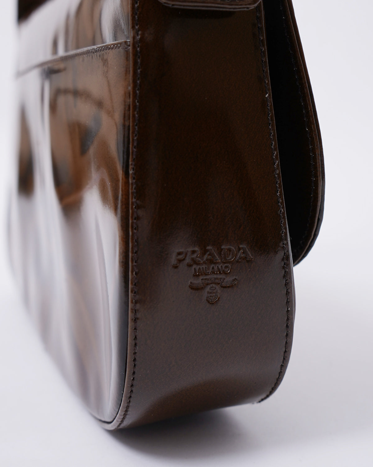 Patent Leather Giraffe Stamp Shoulder Bag