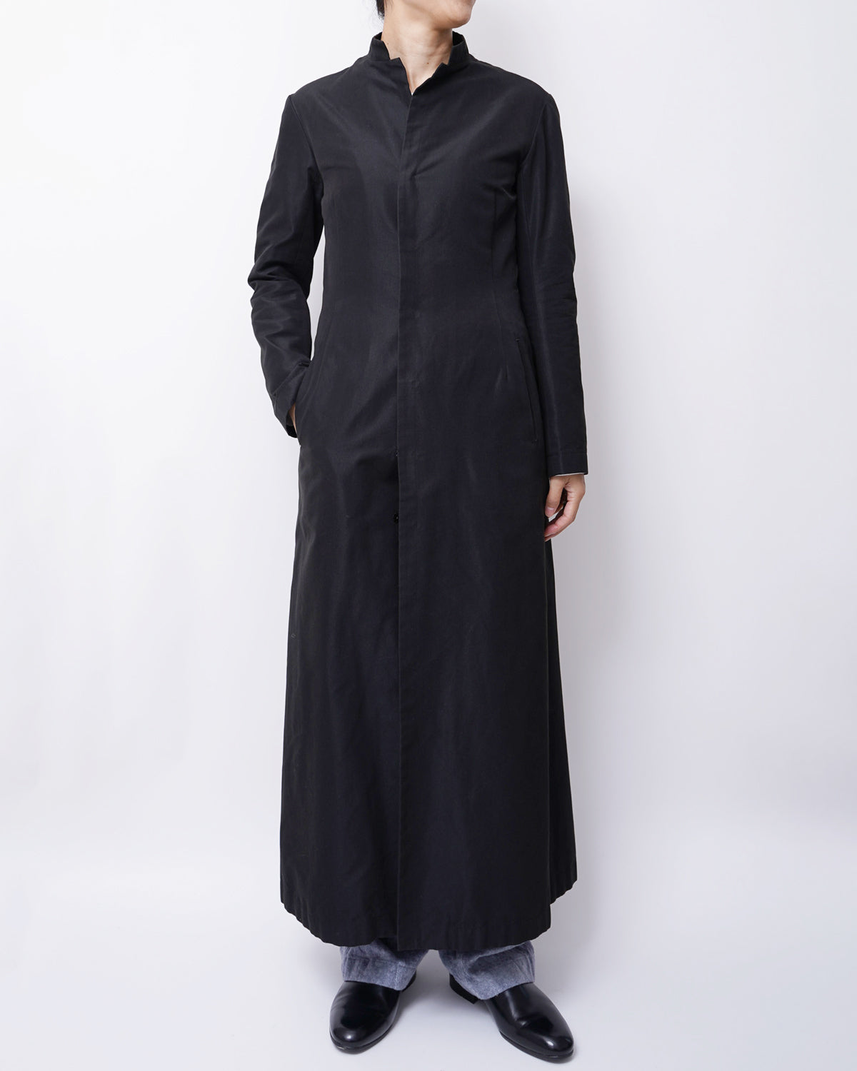 Stand Collar Long Coat