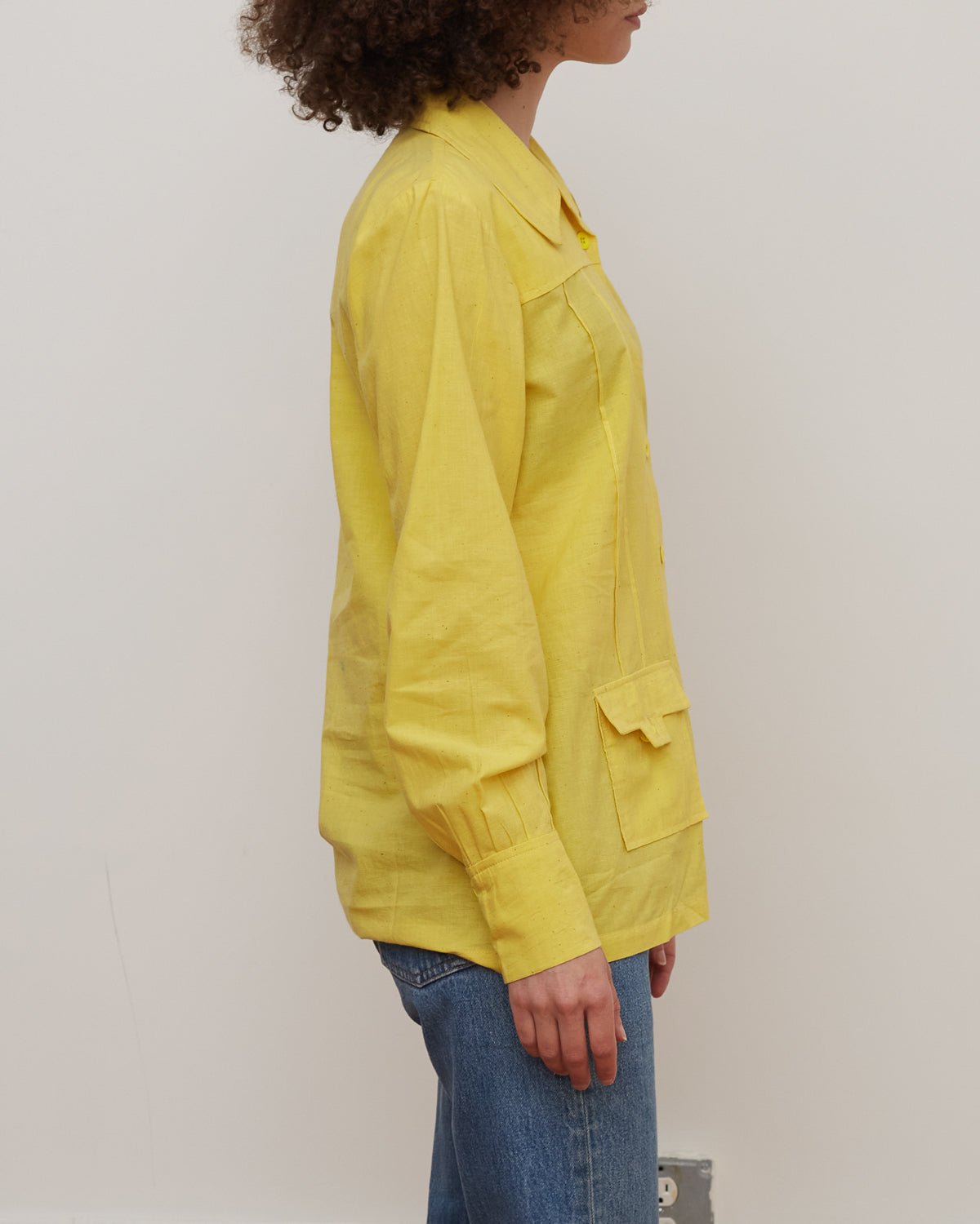 Indian Cotton Shirts Jacket / Yellow