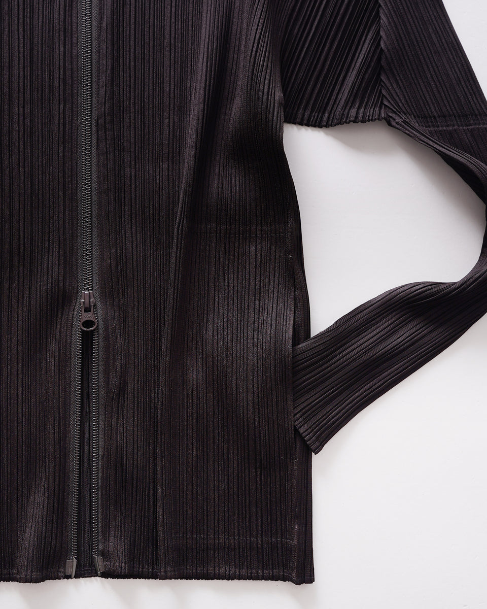 ISSEY MIYAKE Pleats Please Pleated Double Zip Jacket Made in Japan