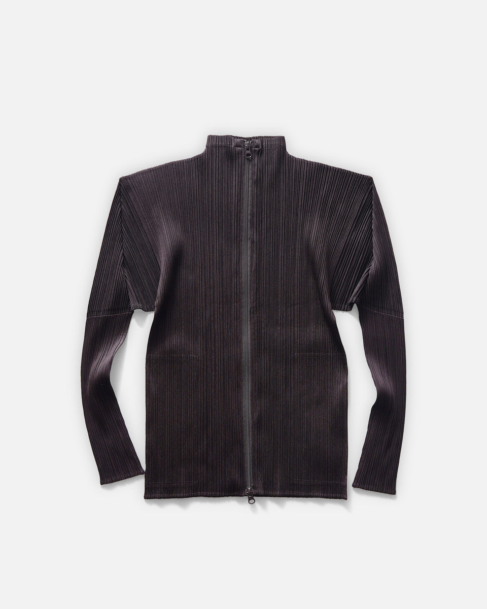 ISSEY MIYAKE Pleats Please Pleated Double Zip Jacket Made in Japan