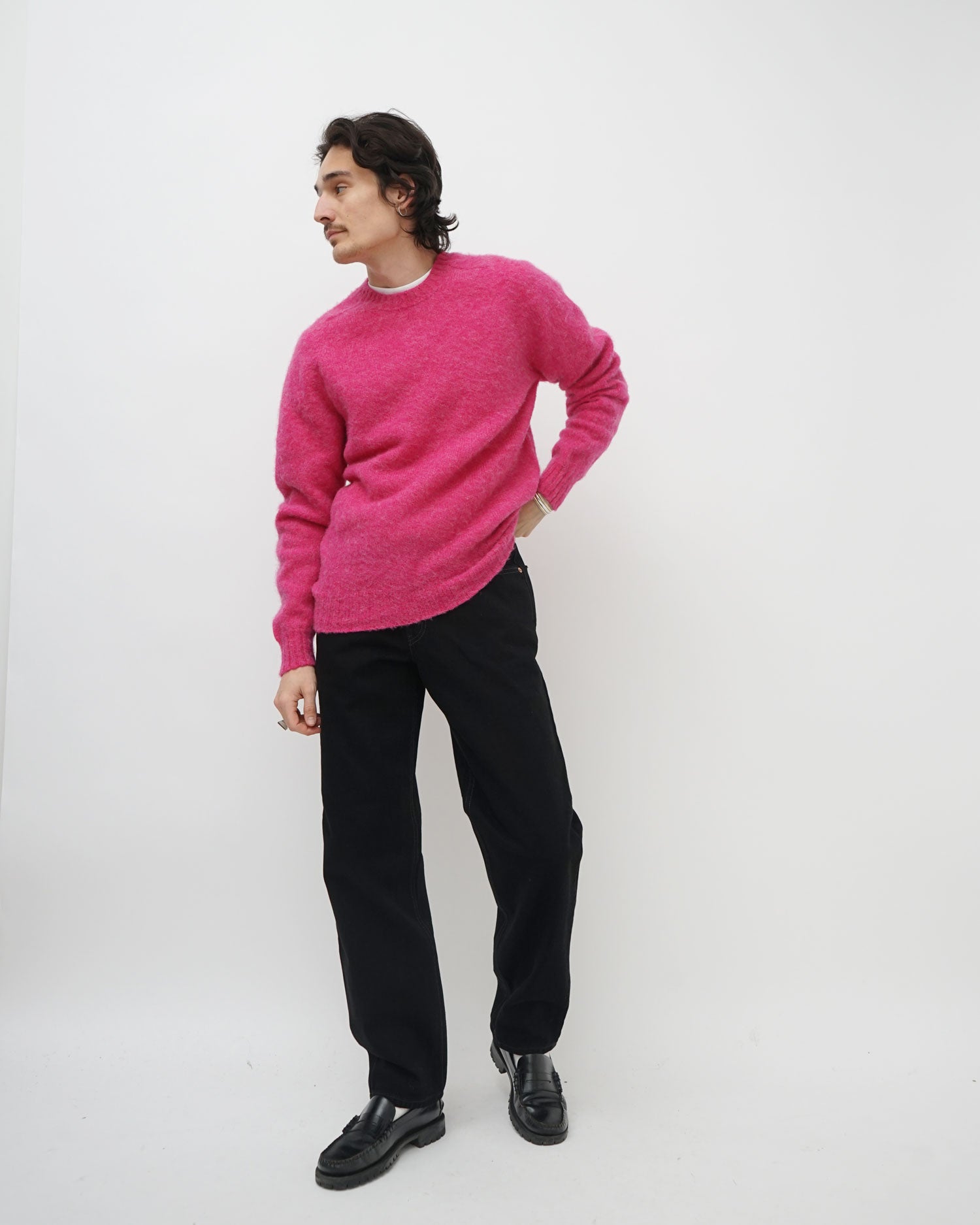 FGS Originals - Brushed Shetland Sweater Crew Neck / Pink