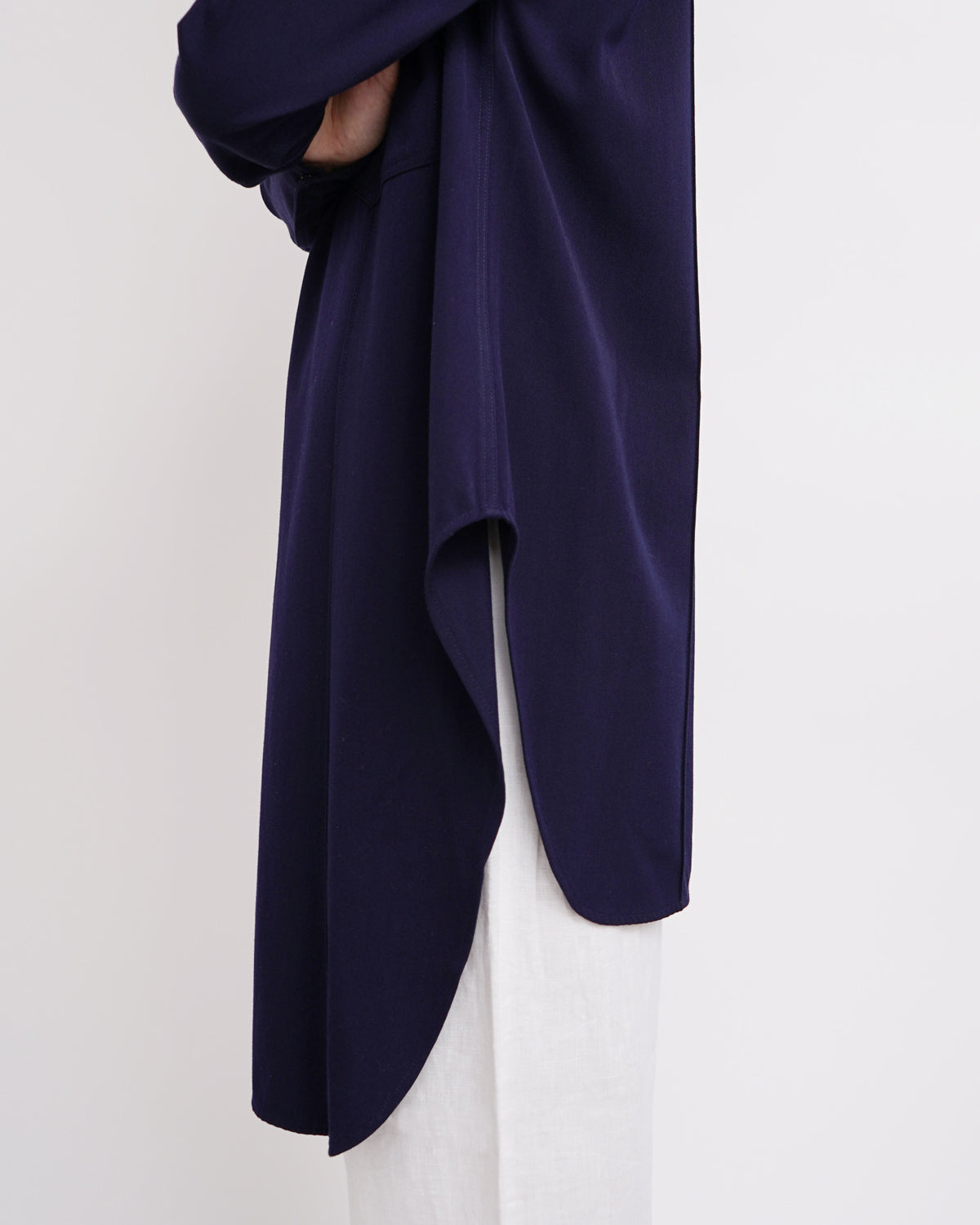 Wool Gabardine Long Shirt