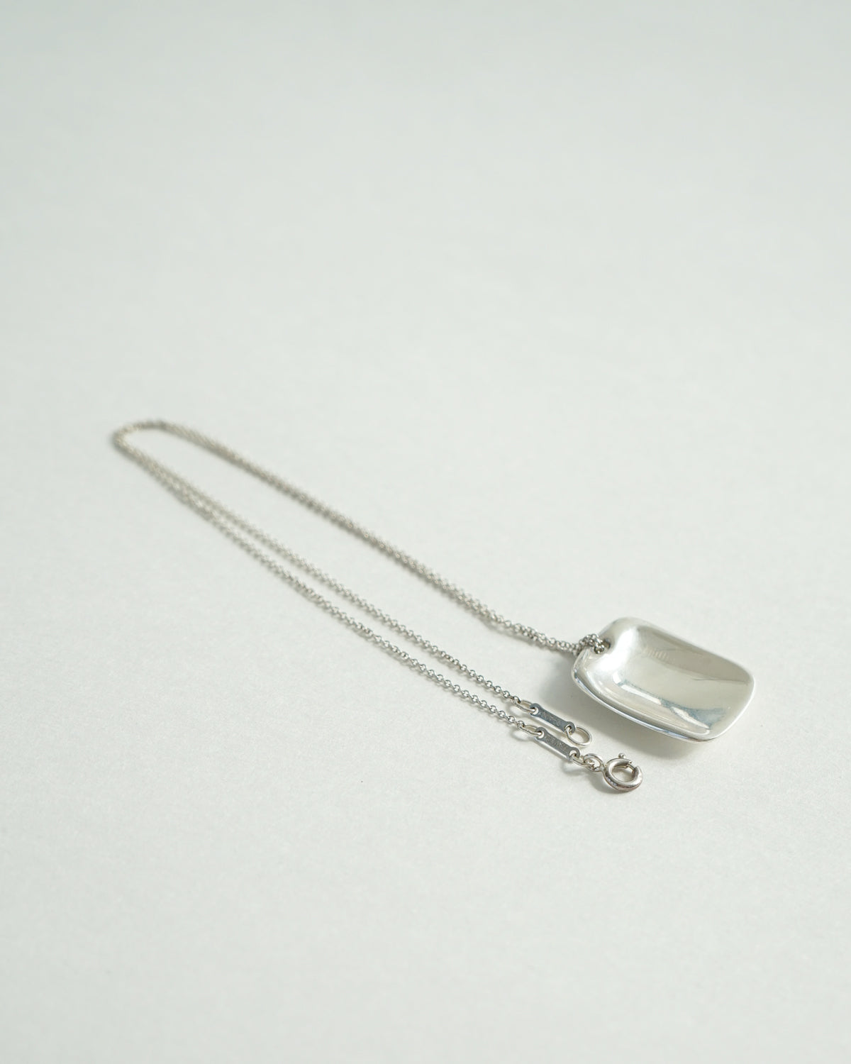 Silver Concave ID Necklace