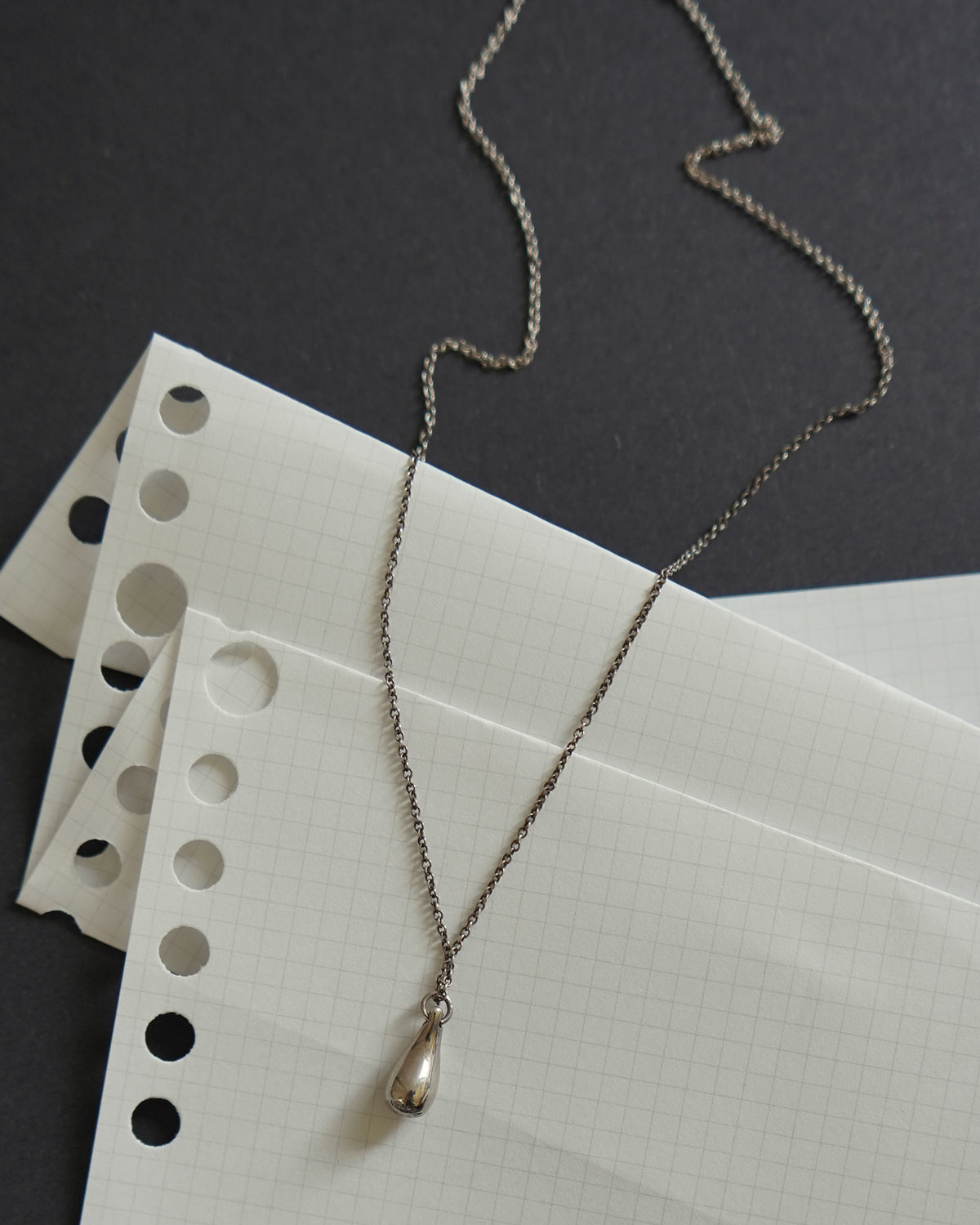 Silver Teardrop Necklace