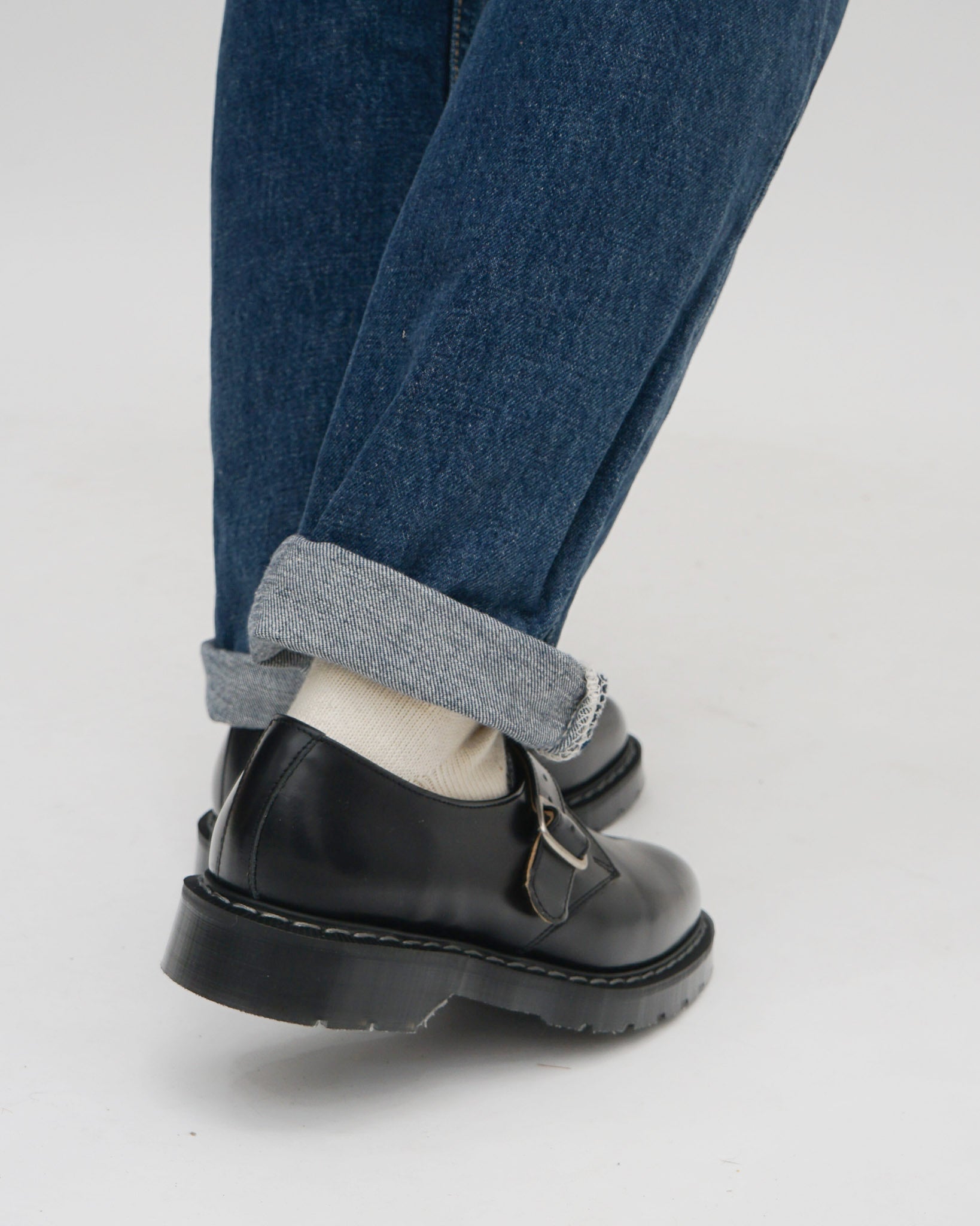 Hi-Shine Single Buckle Monk Shoe Black