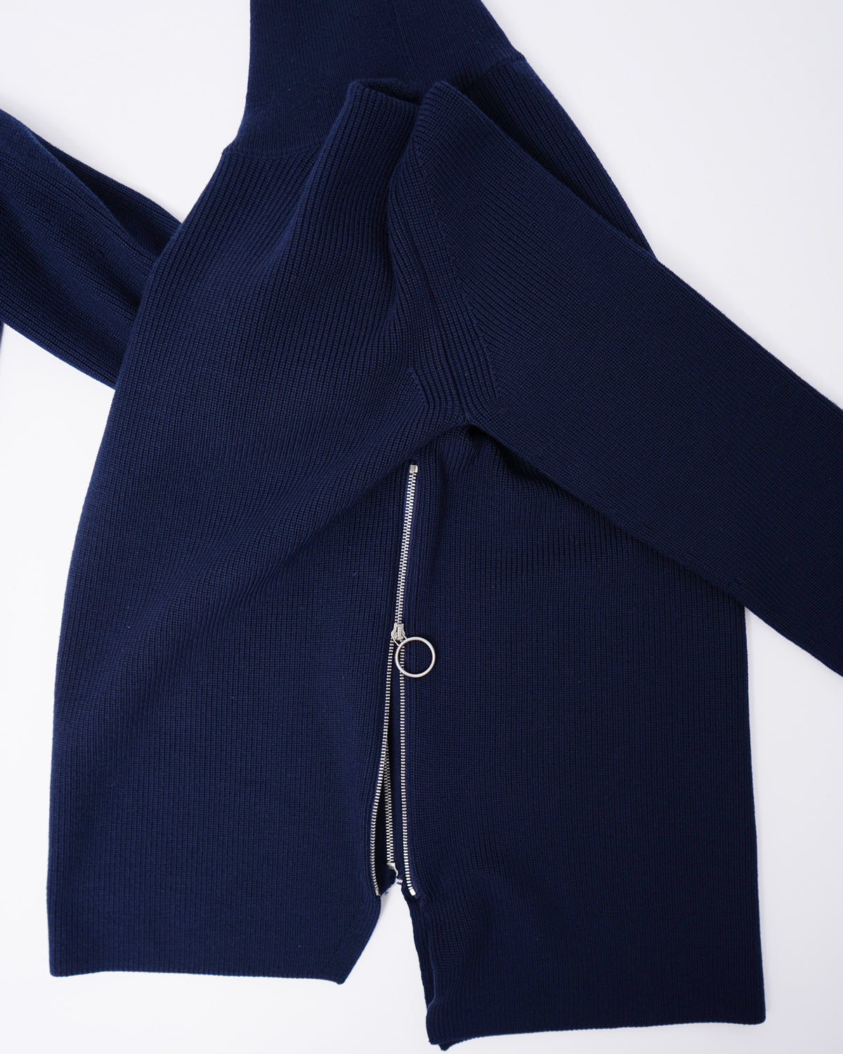 Side Zip Turtleneck Sweater
