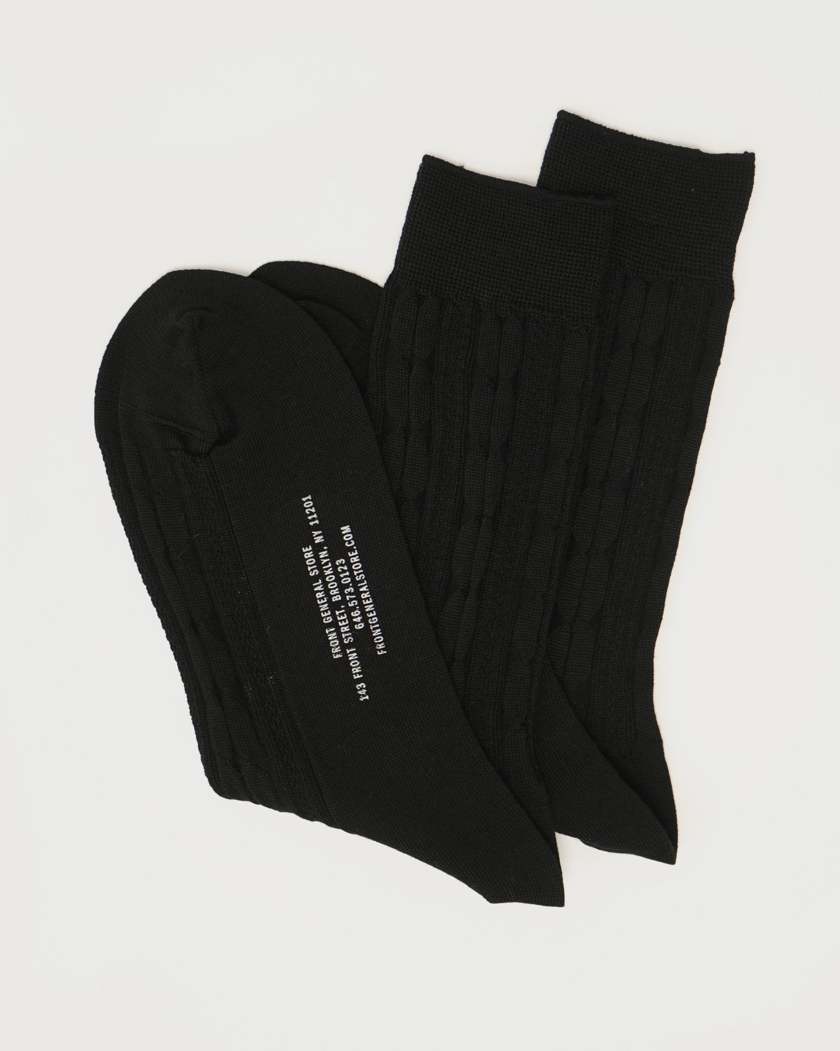 FGS Originals - Wool Cable Socks / Black