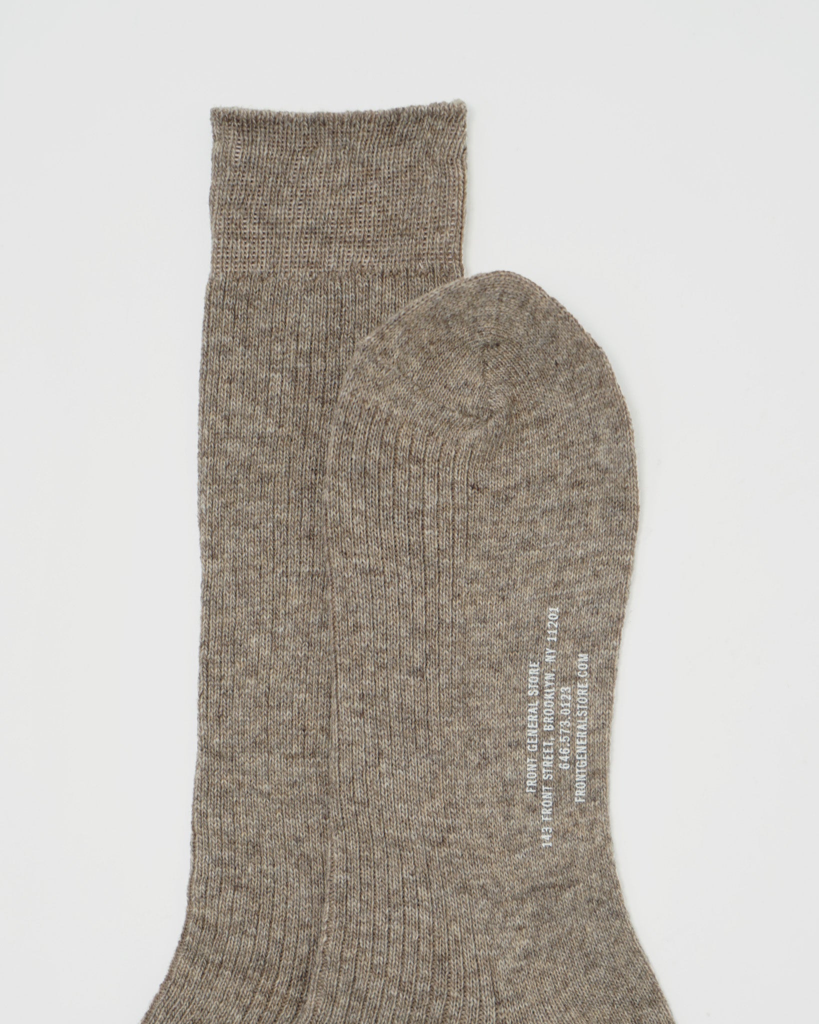 FGS Originals - Cashmere Rib Crew Socks / Beige