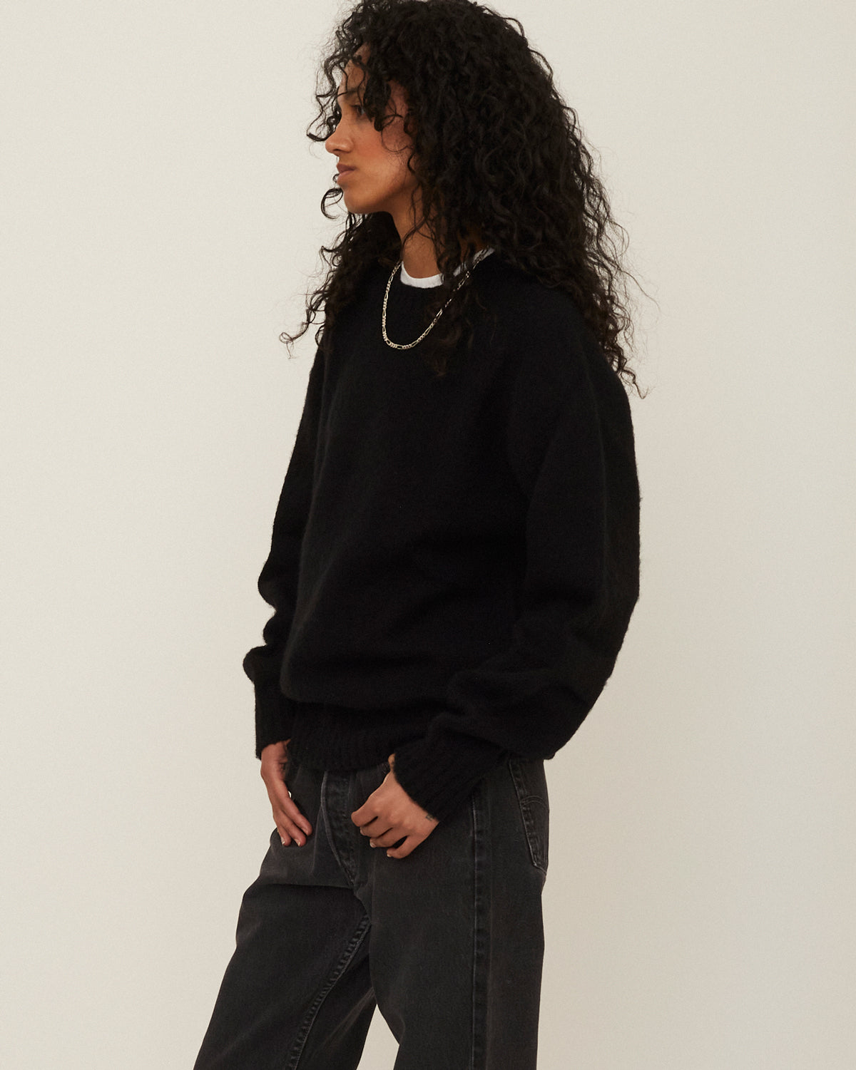 FGS Originals - Brushed Shetland Sweater Crew Neck / Black