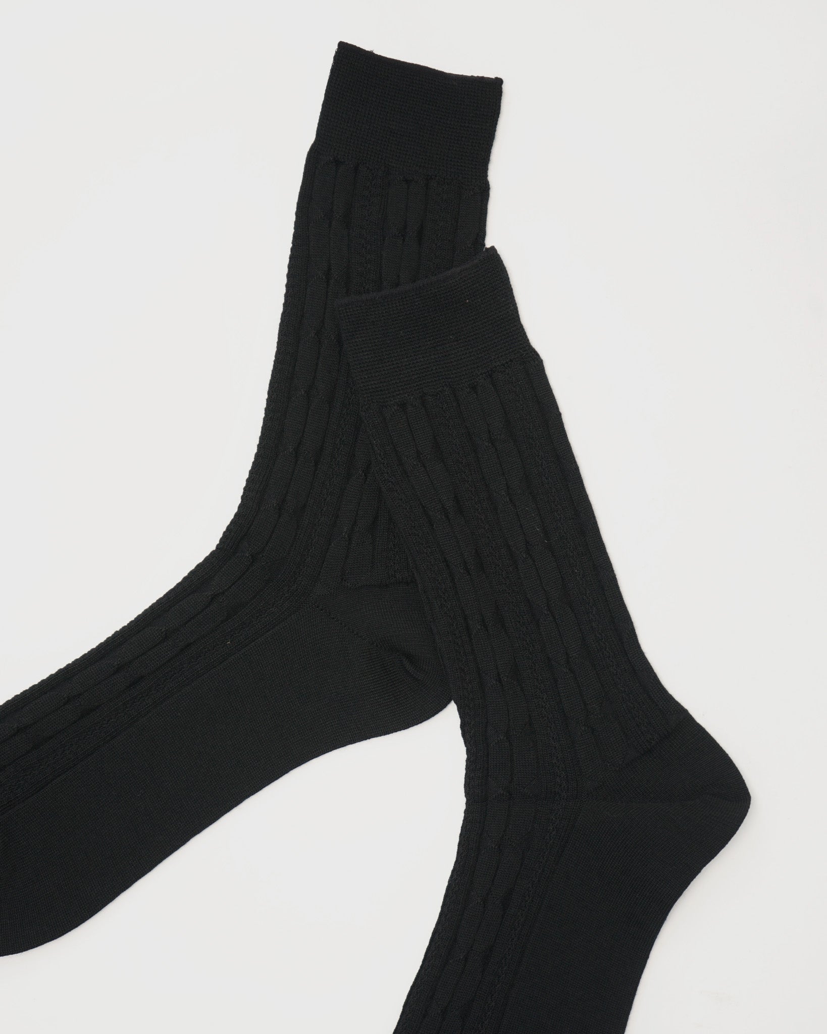 FGS Originals - Wool Cable Socks / Black