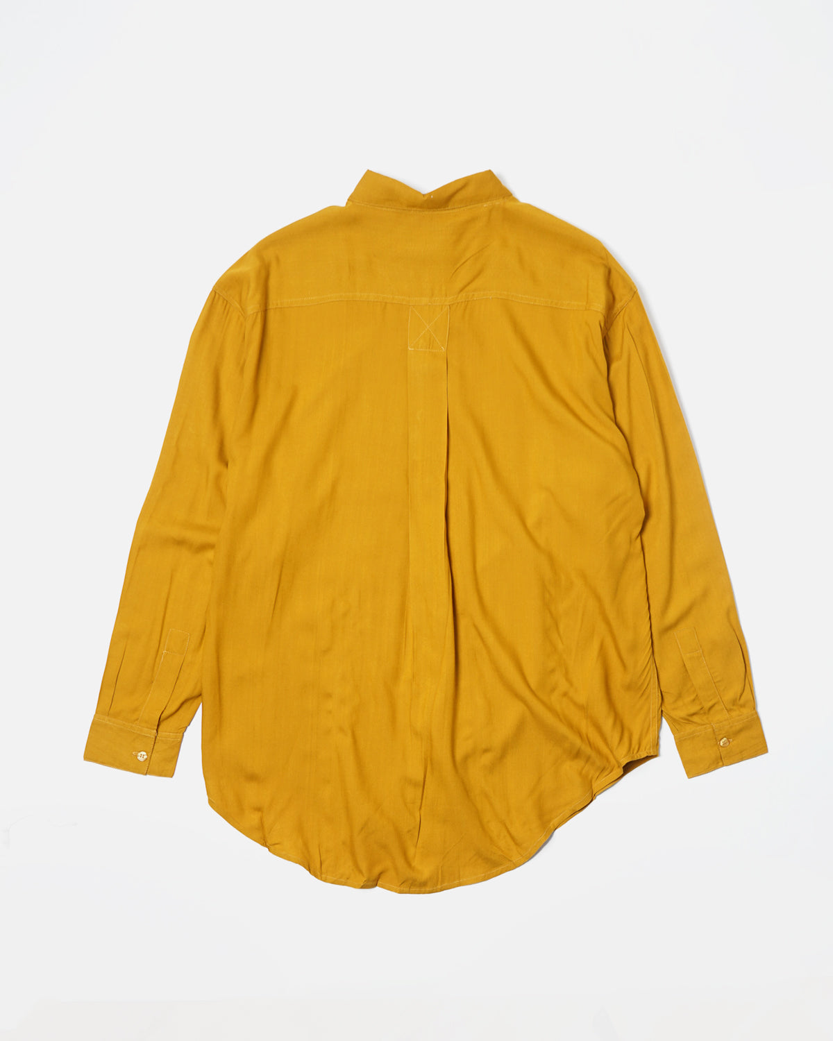 Front Fly Rayon Shirt / Mustard