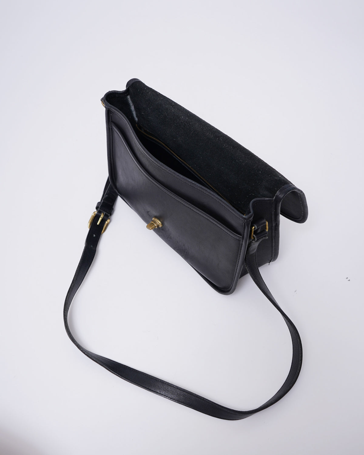 Black Leather Shoulder Bag