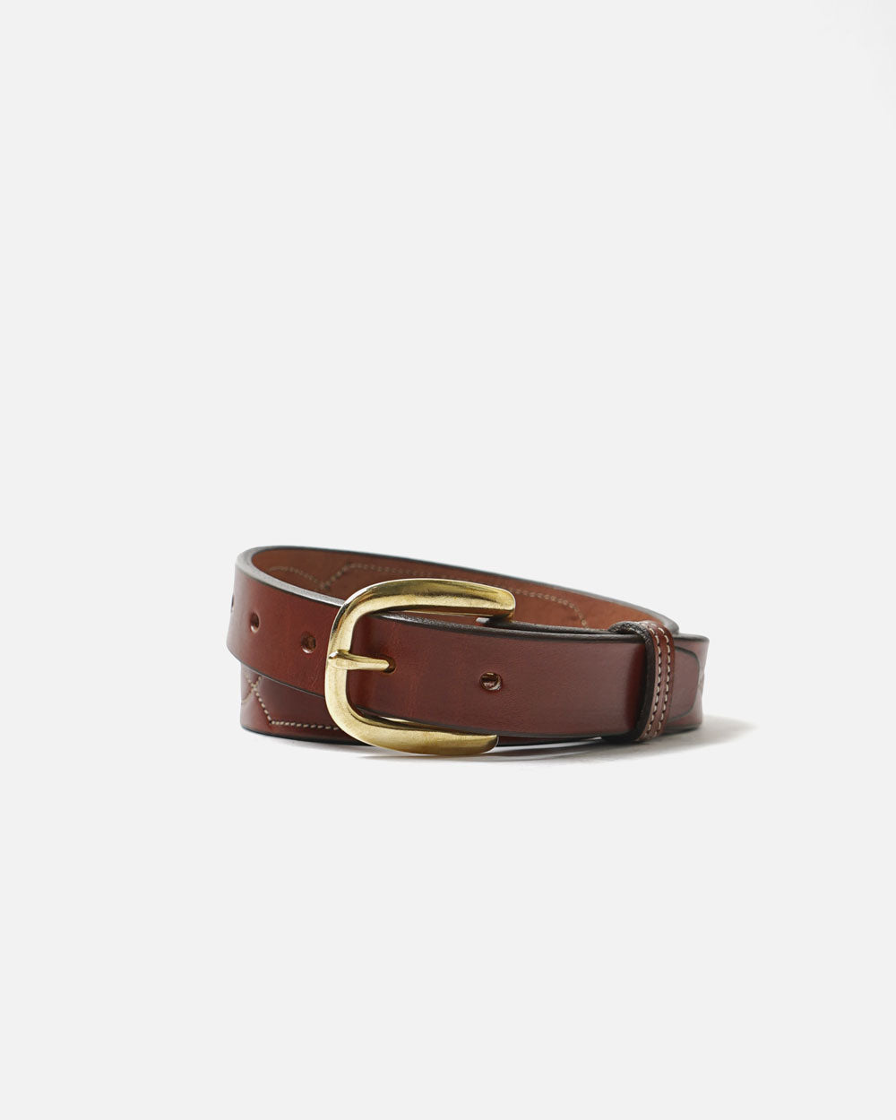 1" Repeated Stitch Leather Belt