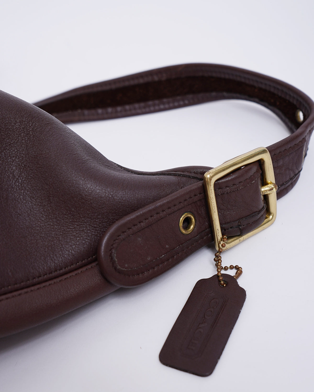 Brown Leather Bucket Bag