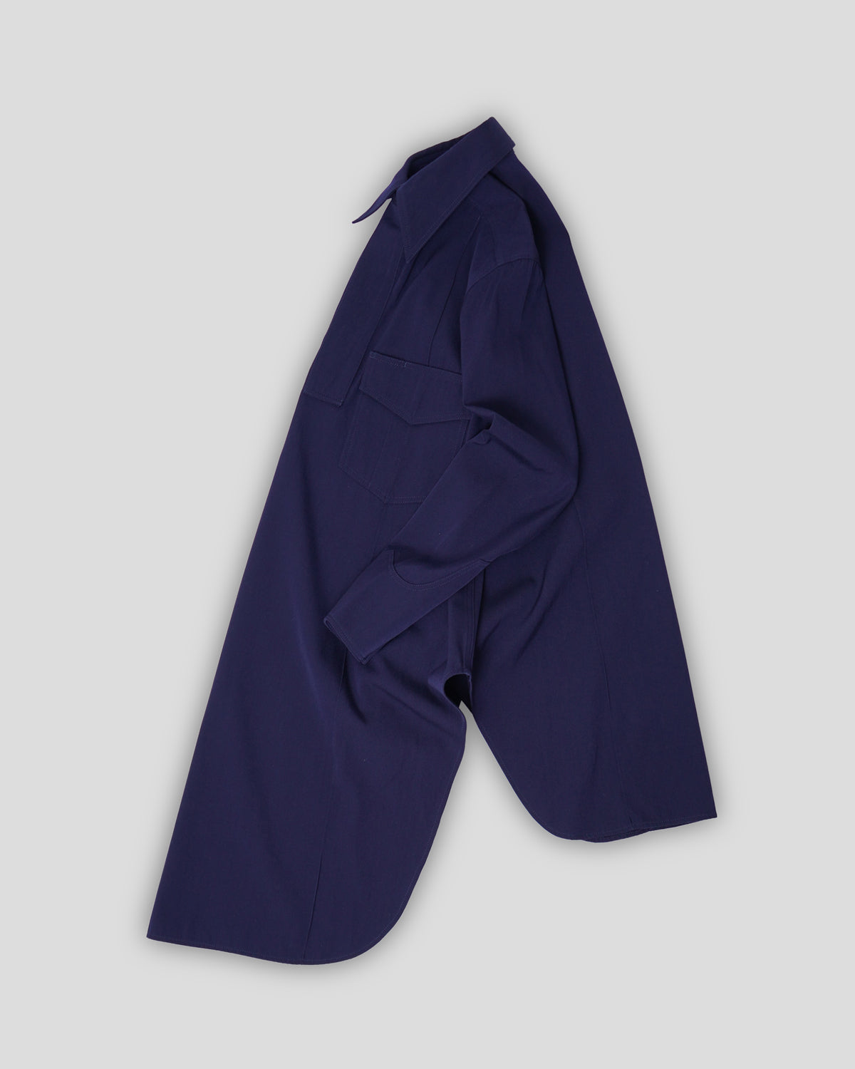 Wool Gabardine Long Shirt