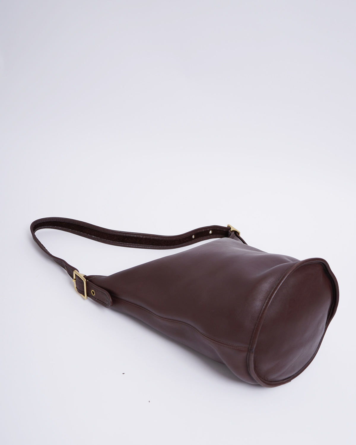 Brown Leather Bucket Bag