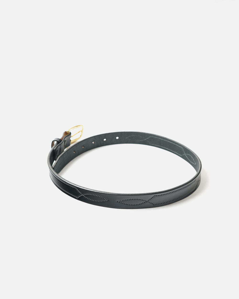 1" Repeated Stitch Leather Belt
