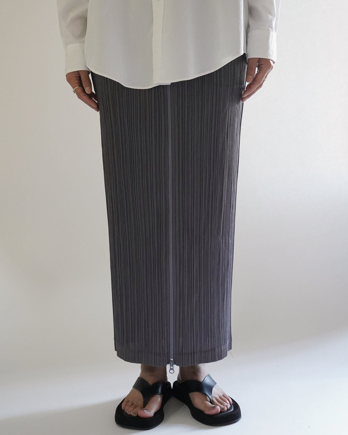 Pleats Please Zip Up Long Skirt