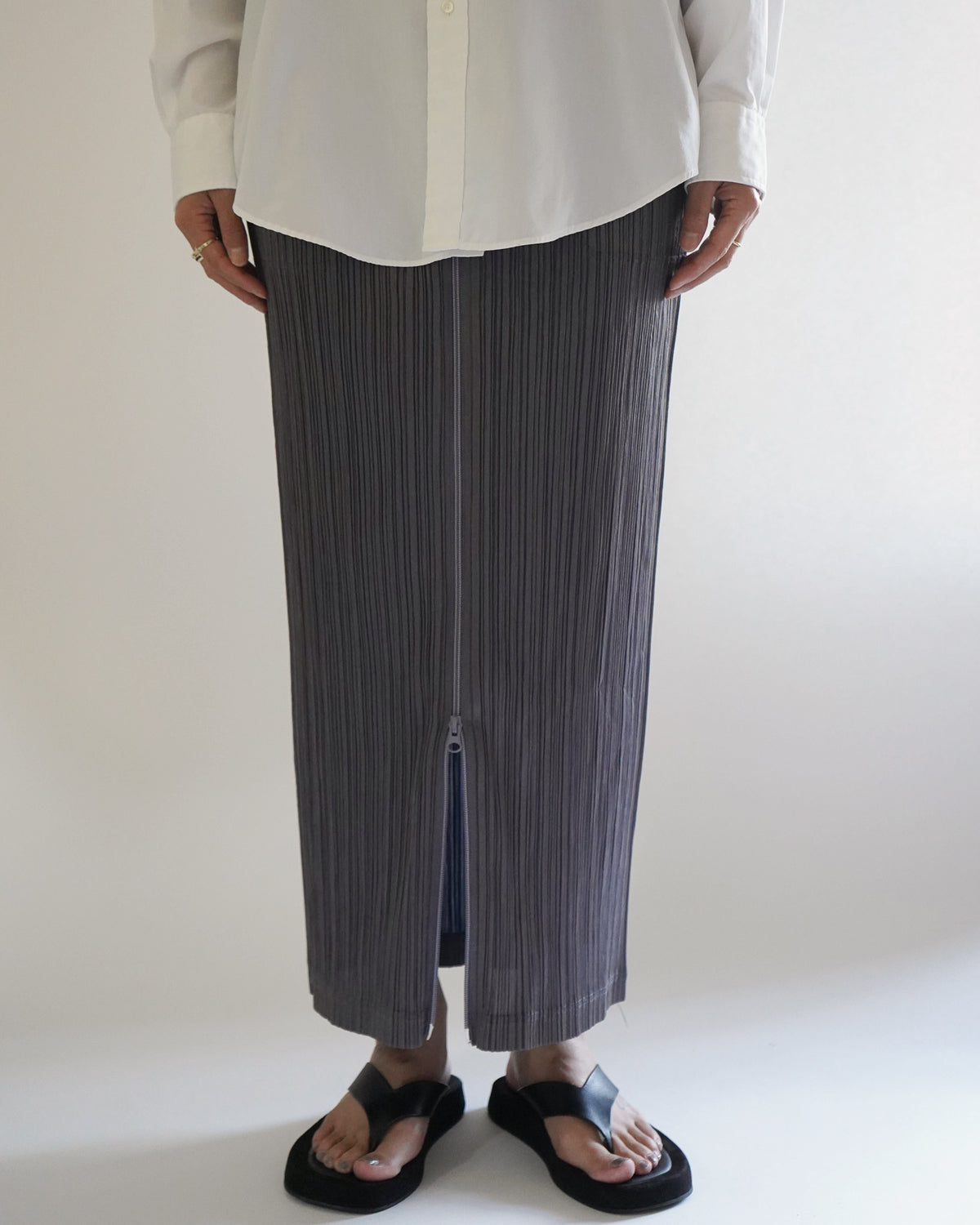 Pleats Please Zip Up Long Skirt