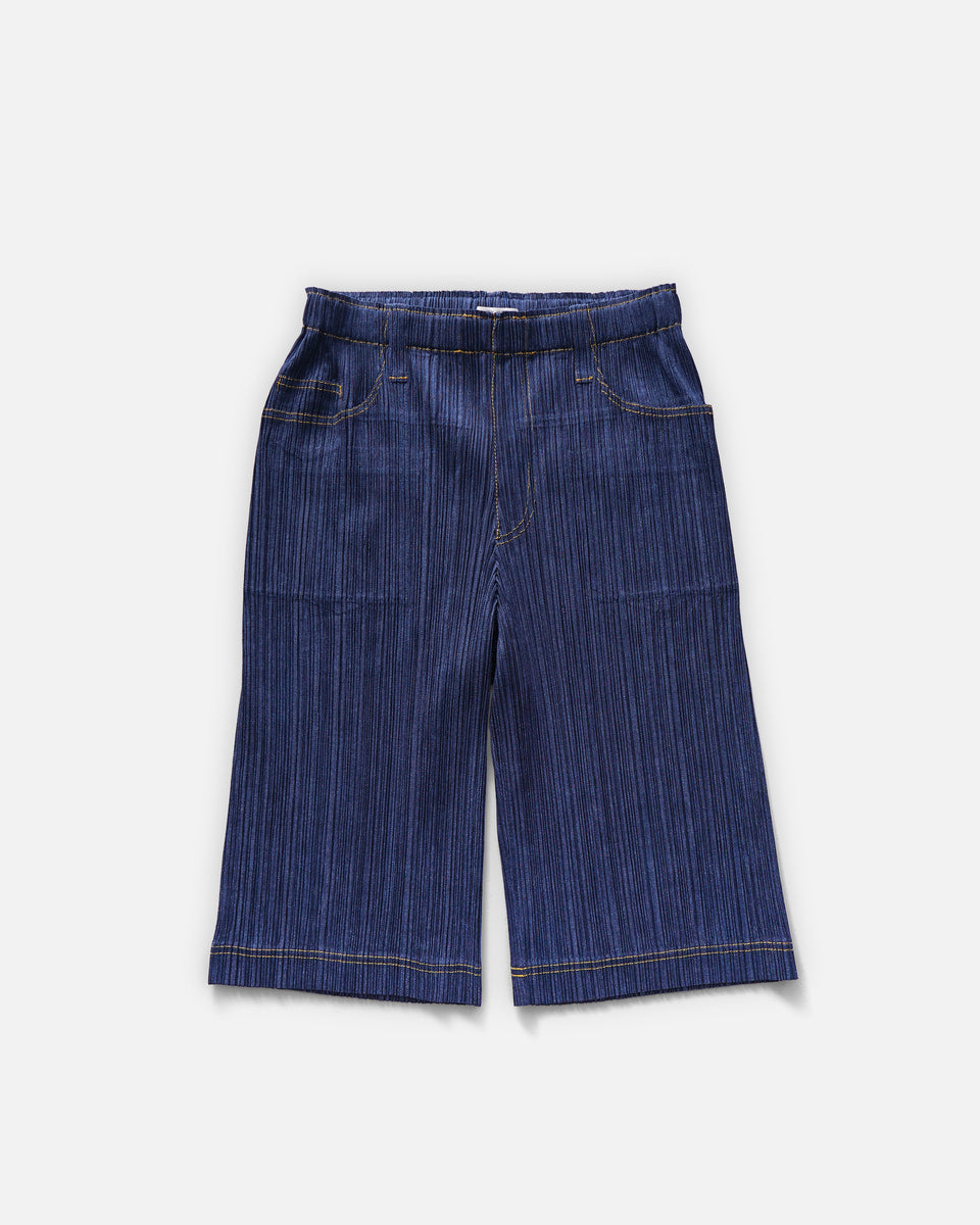 Pleats Please Stitched Indigo Half Pants – Front General Store
