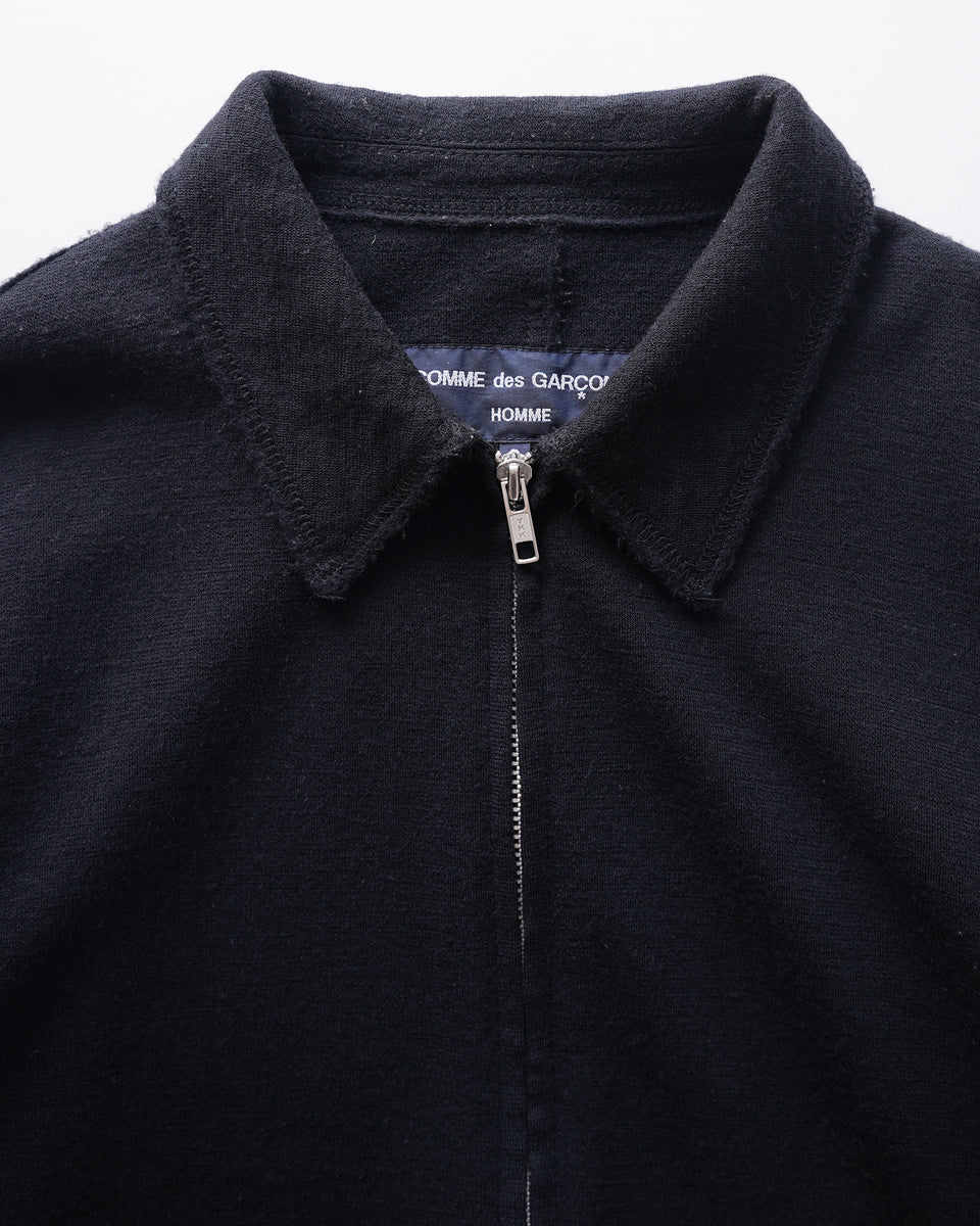 COMME des GARÇONS HOMME Inside-Out Knitted Zip-Up Jacket Made in
