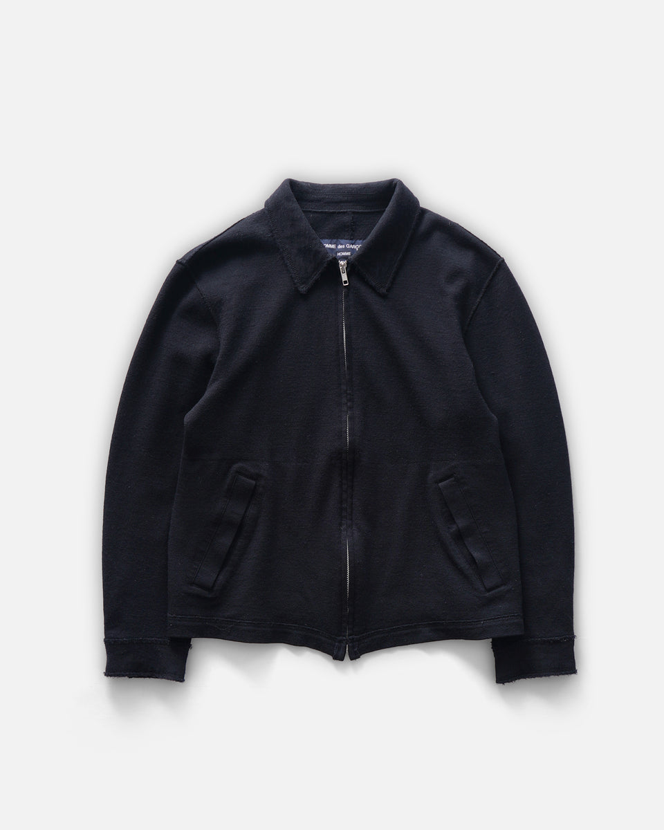 COMME des GARÇONS HOMME Inside-Out Knitted Zip-Up Jacket Made in