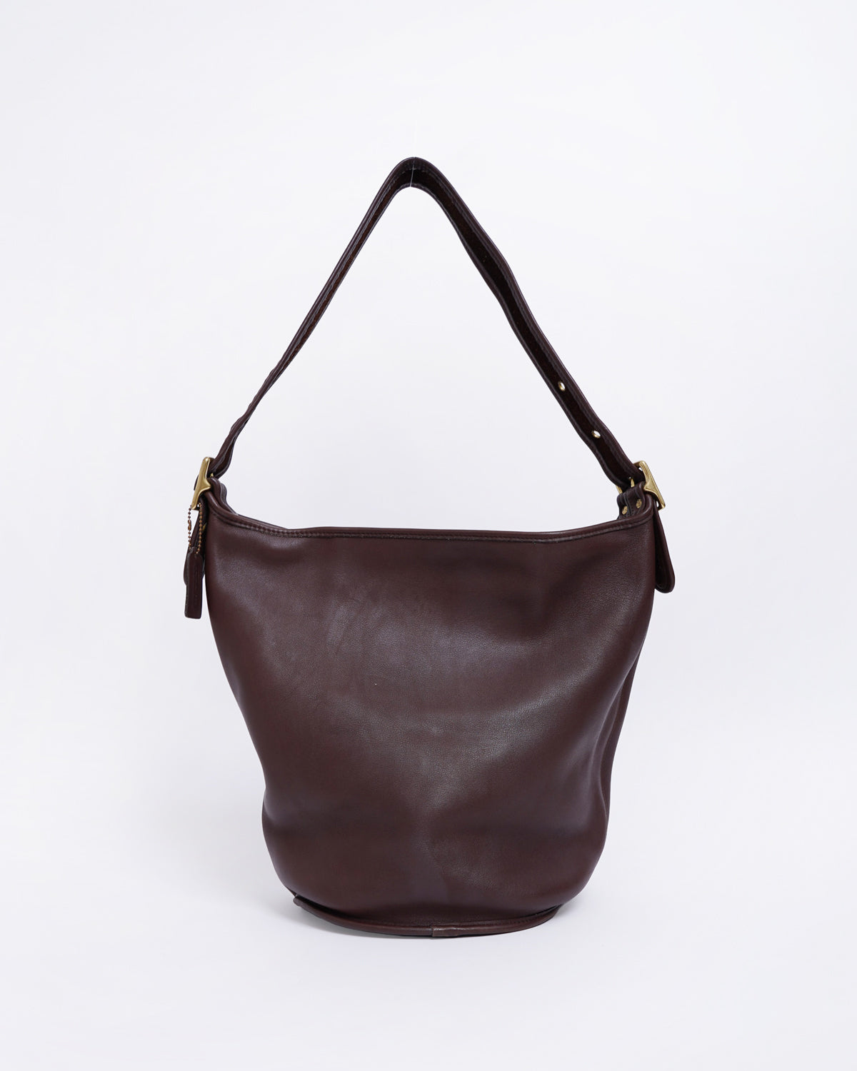 Brown Leather Bucket Bag