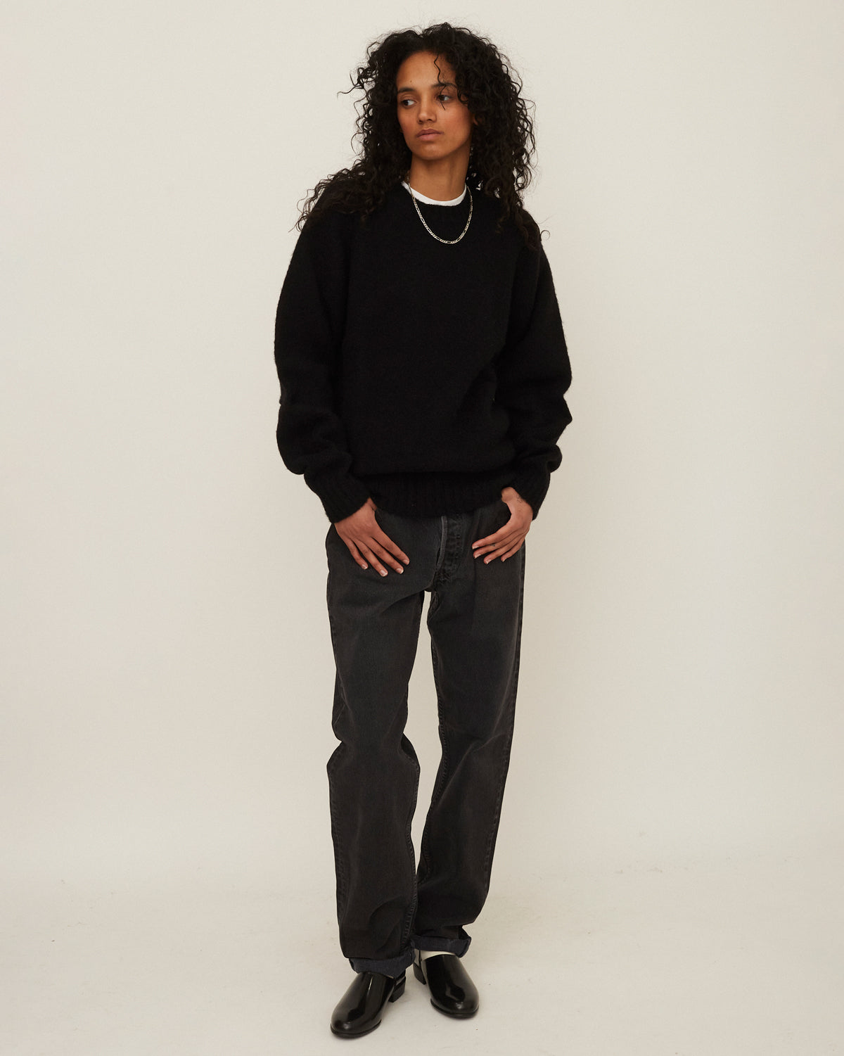 FGS Originals - Brushed Shetland Sweater Crew Neck / Black