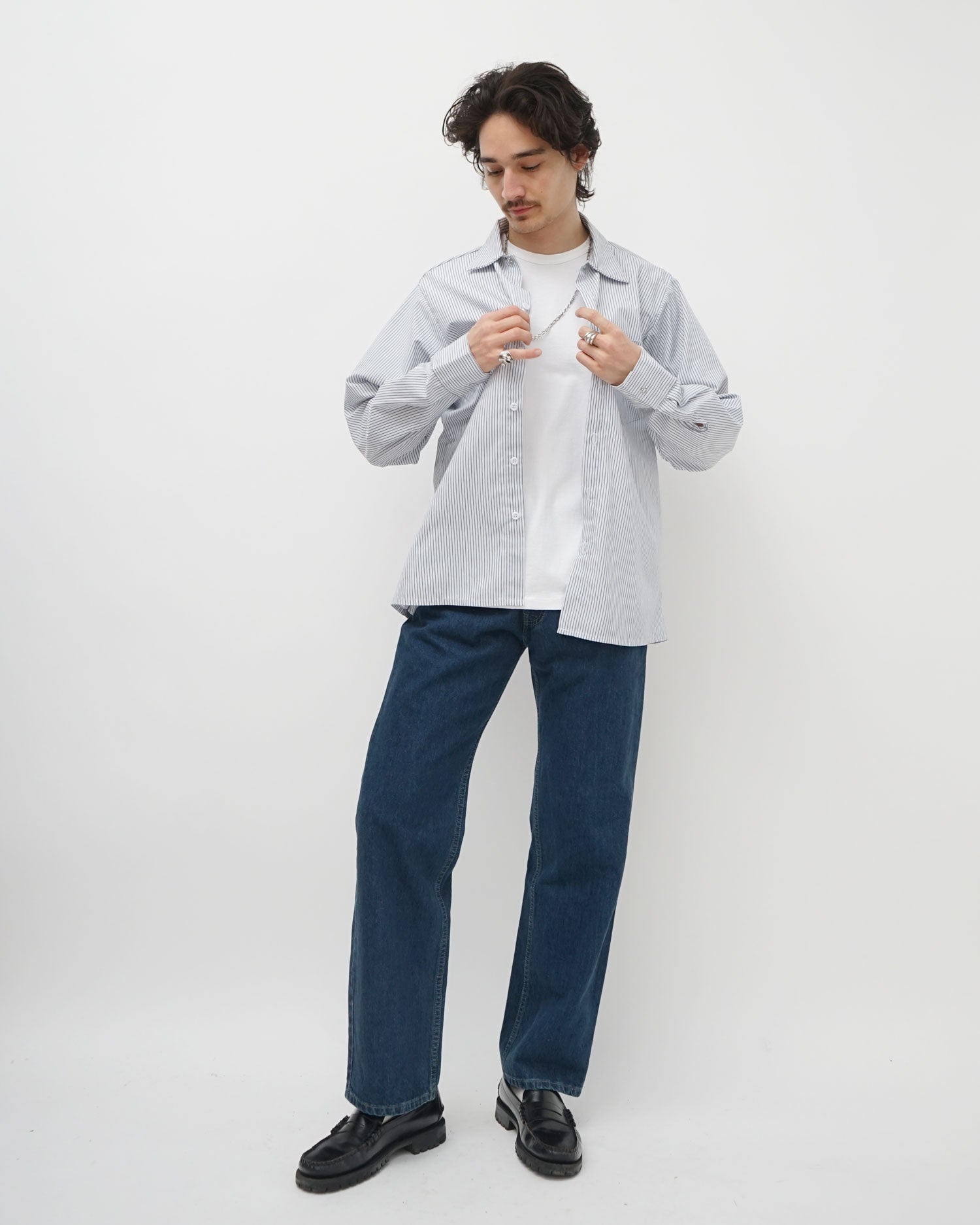 Stripe L/S Work Shirt
