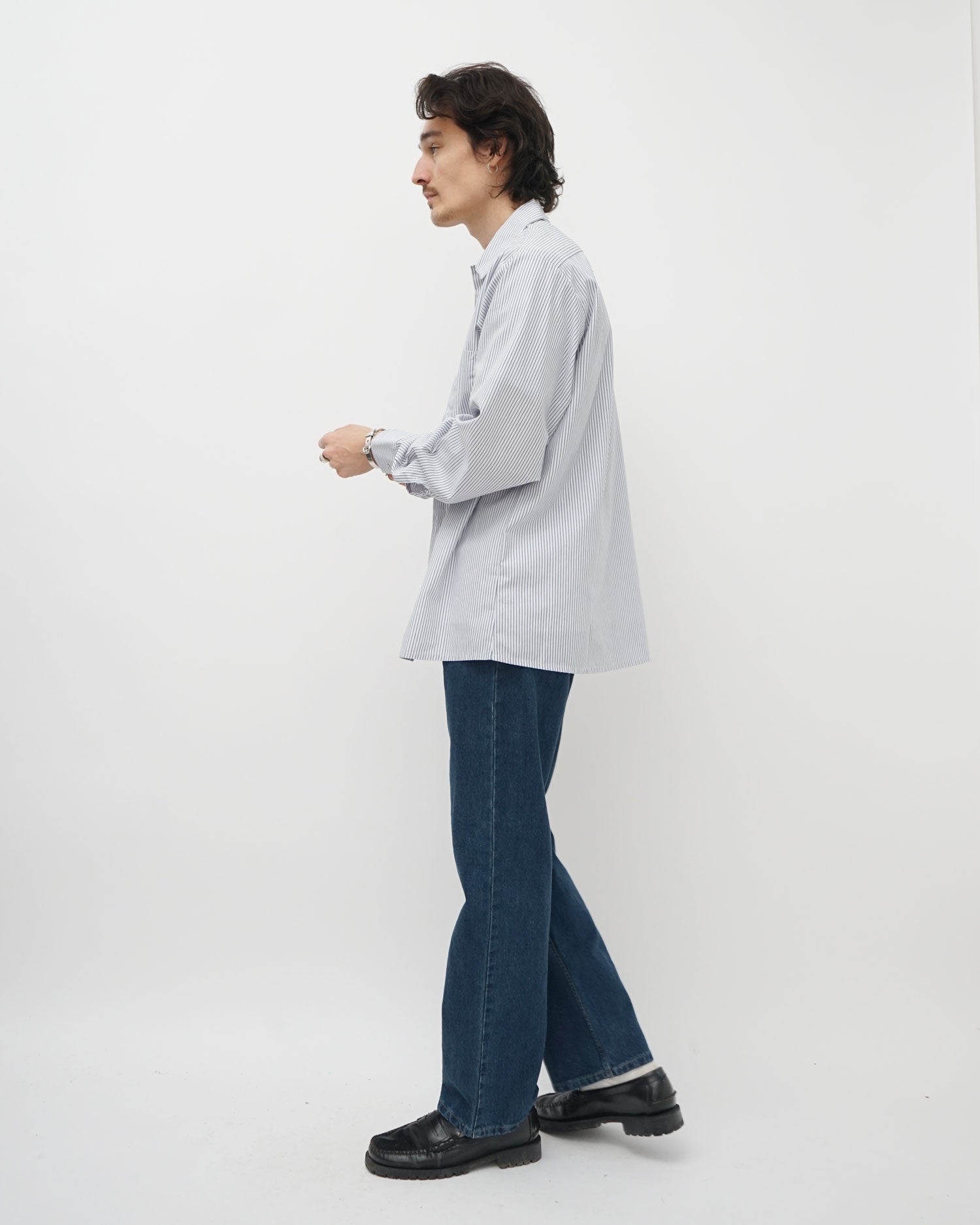 Stripe L/S Work Shirt