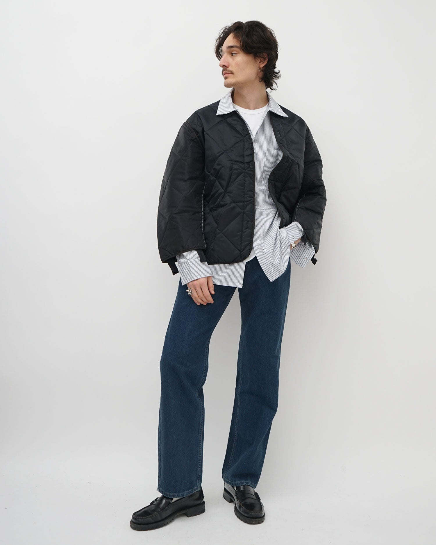 Quilting Lining Jacket Black