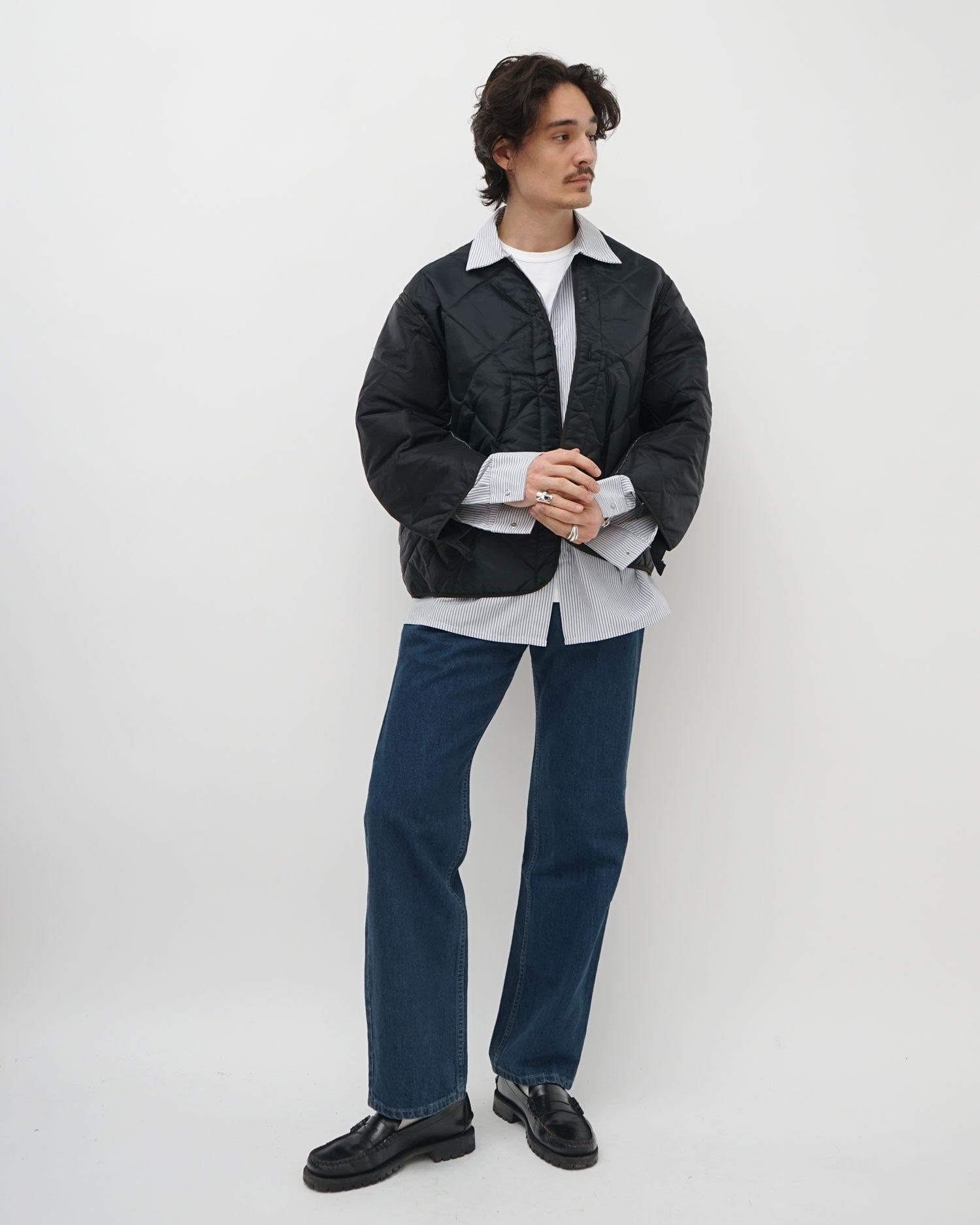 Quilting Lining Jacket Black