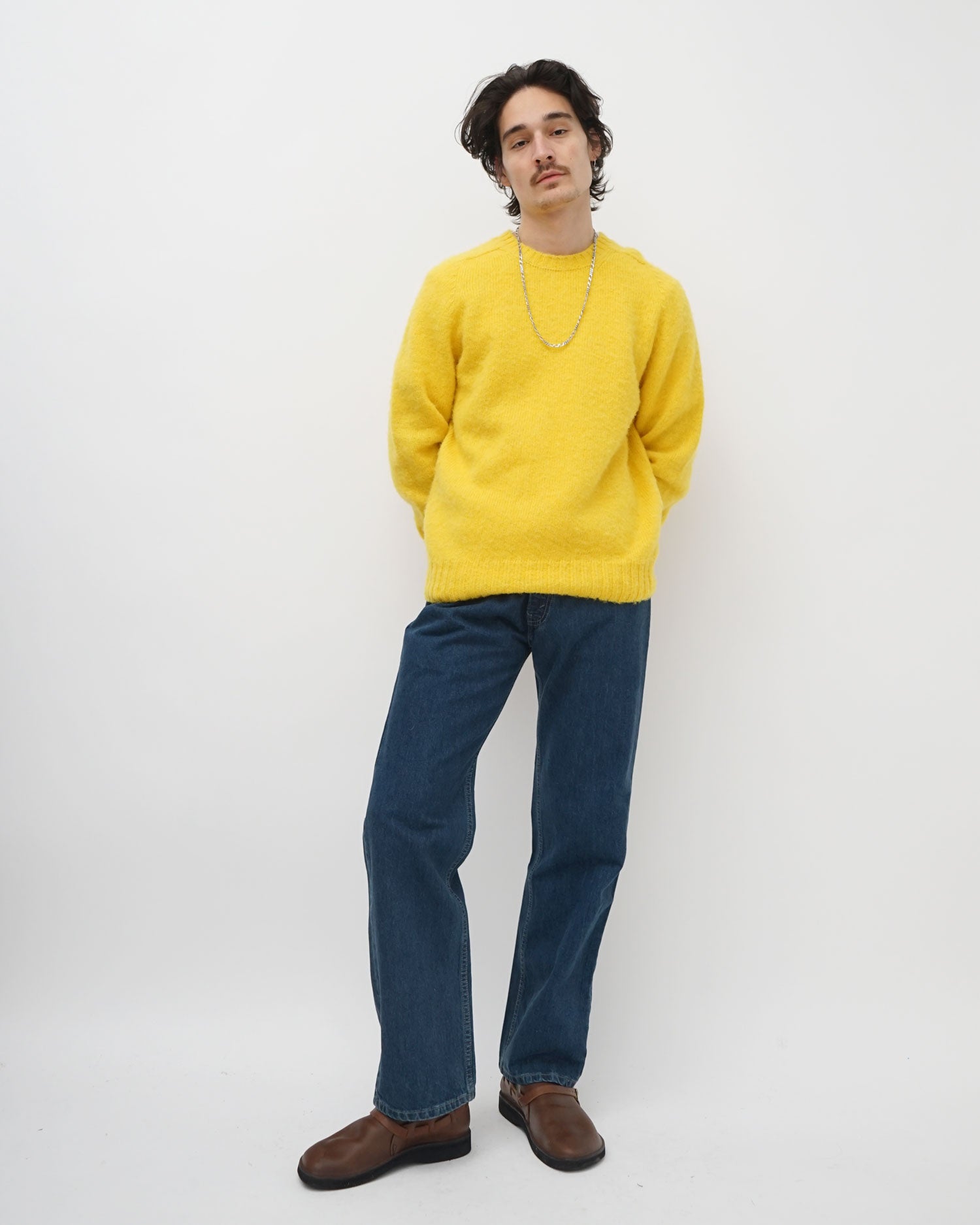 FGS Originals - Brushed Shetland Sweater Crew Neck / Yellow