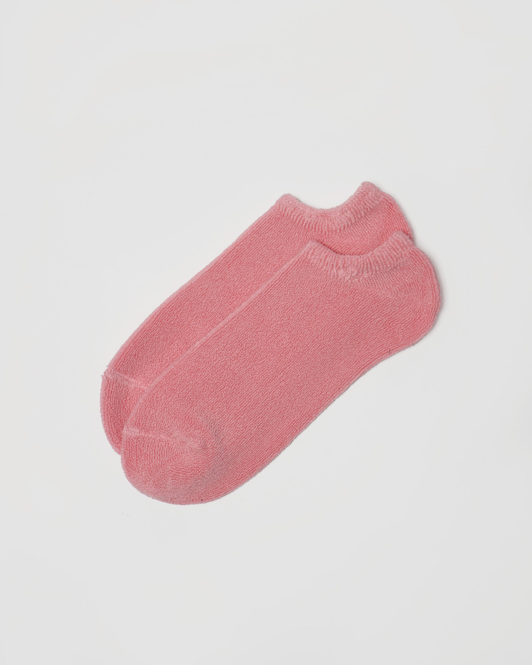Face Pile Ankle Socks / Pink