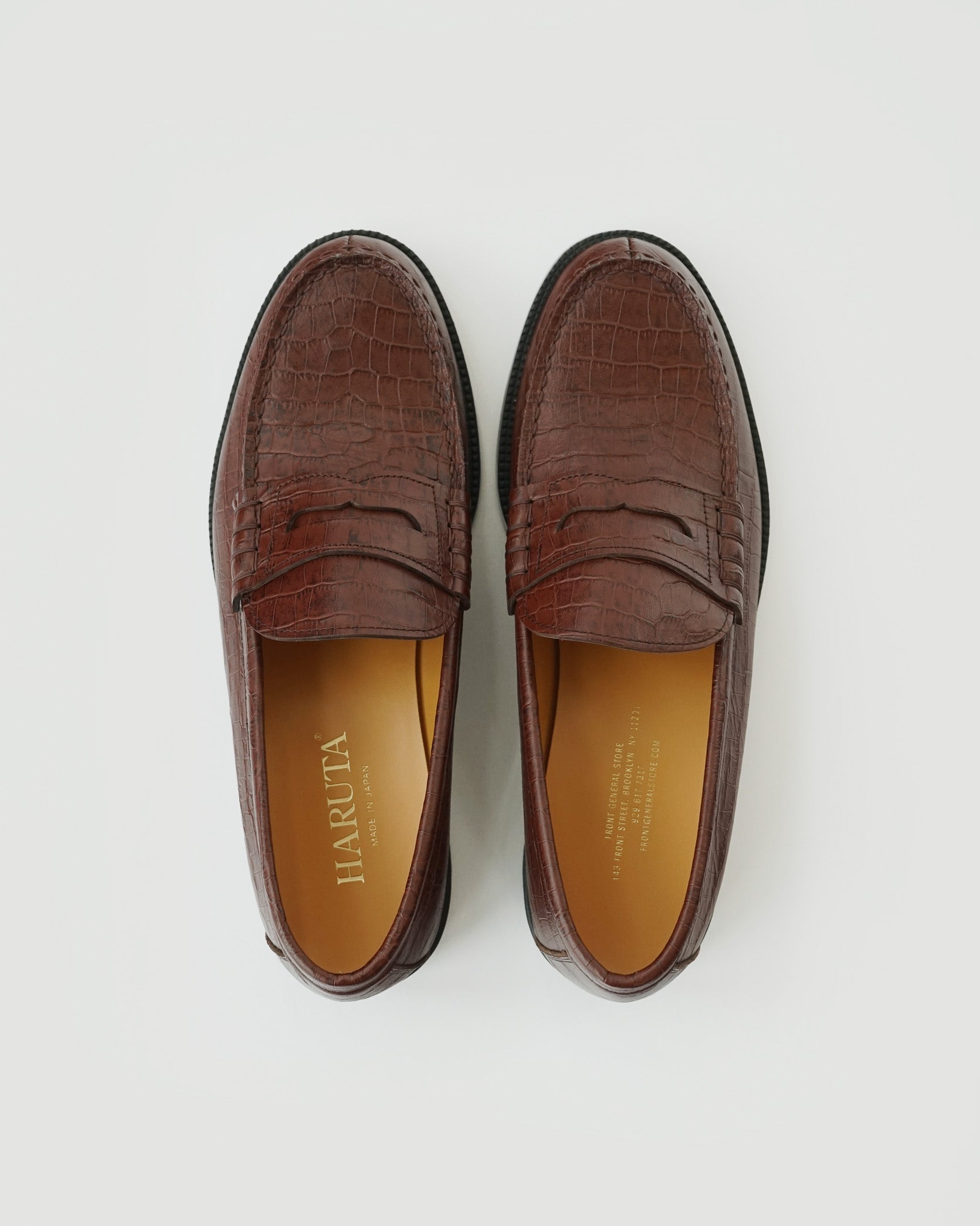 FGS Men's Embossed Leather Loafer / Brown