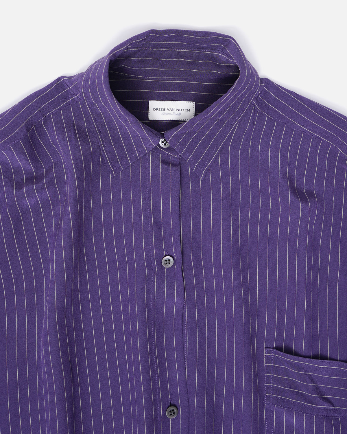 Pin Striped Silk Shirt Dress