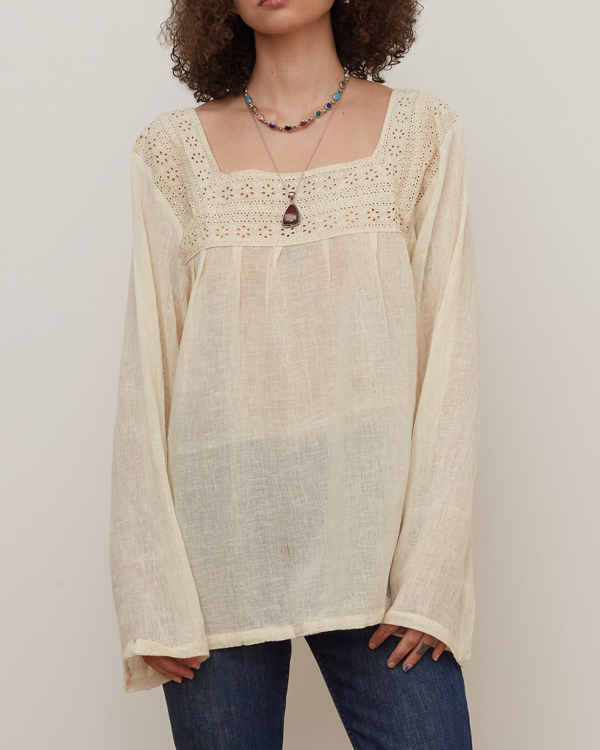 Indian Gauze Tunic L/S