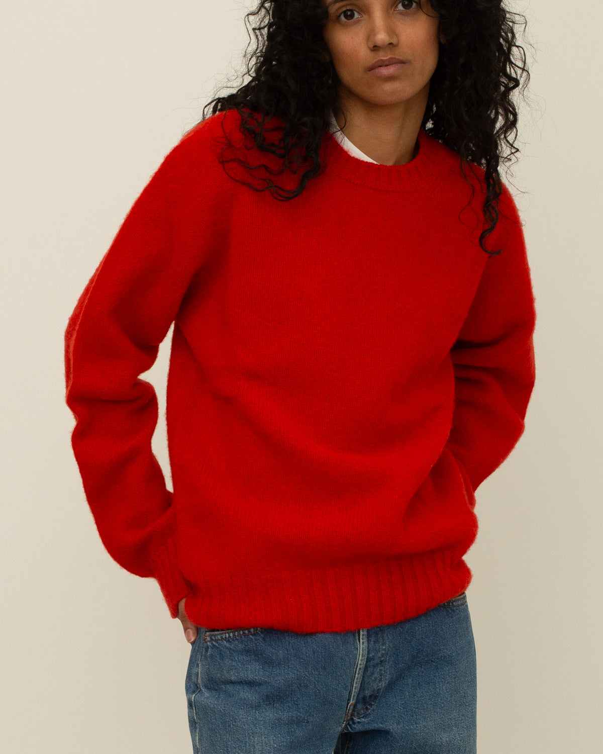 FGS Originals - Brushed Shetland Sweater Crew Neck / Red