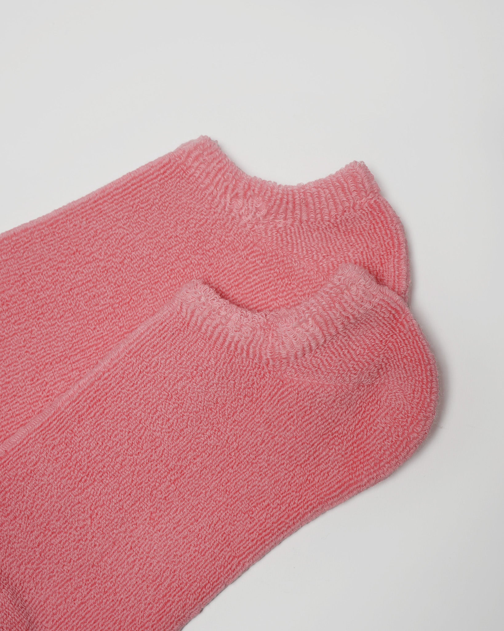 Face Pile Ankle Socks / Pink