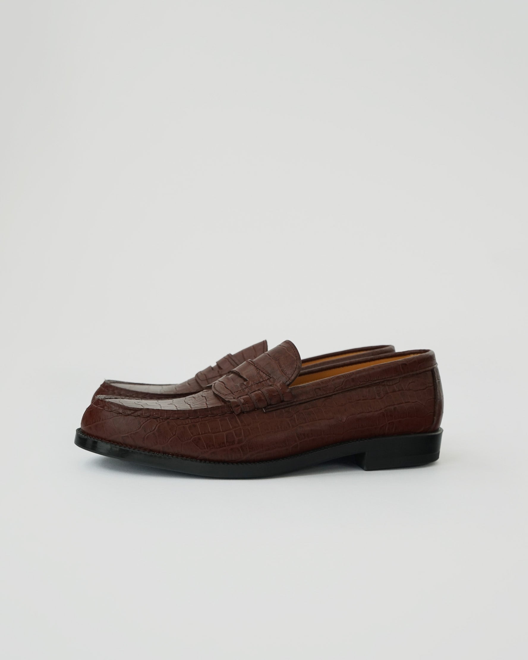 FGS Men's Embossed Leather Loafer / Brown