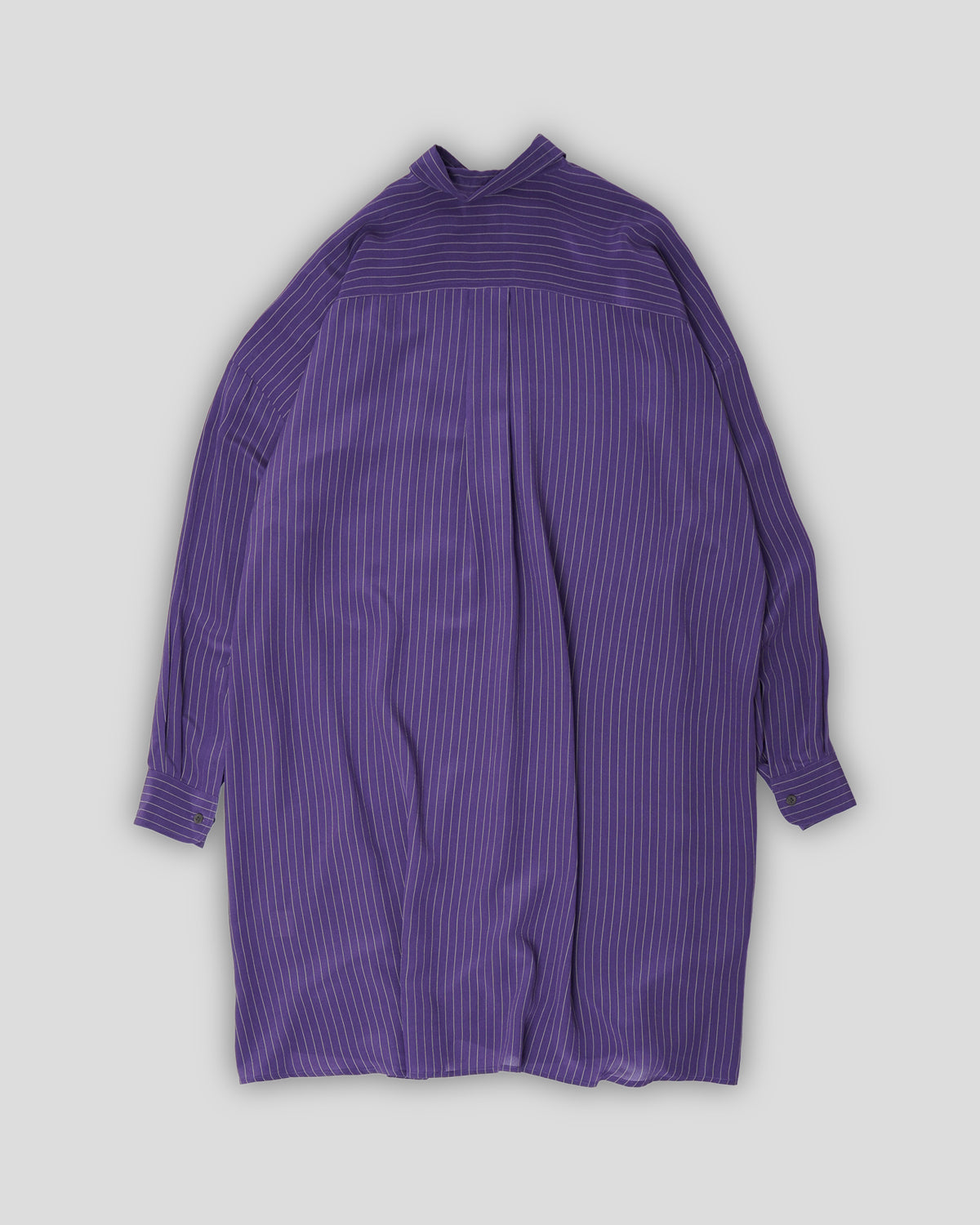 Pin Striped Silk Shirt Dress