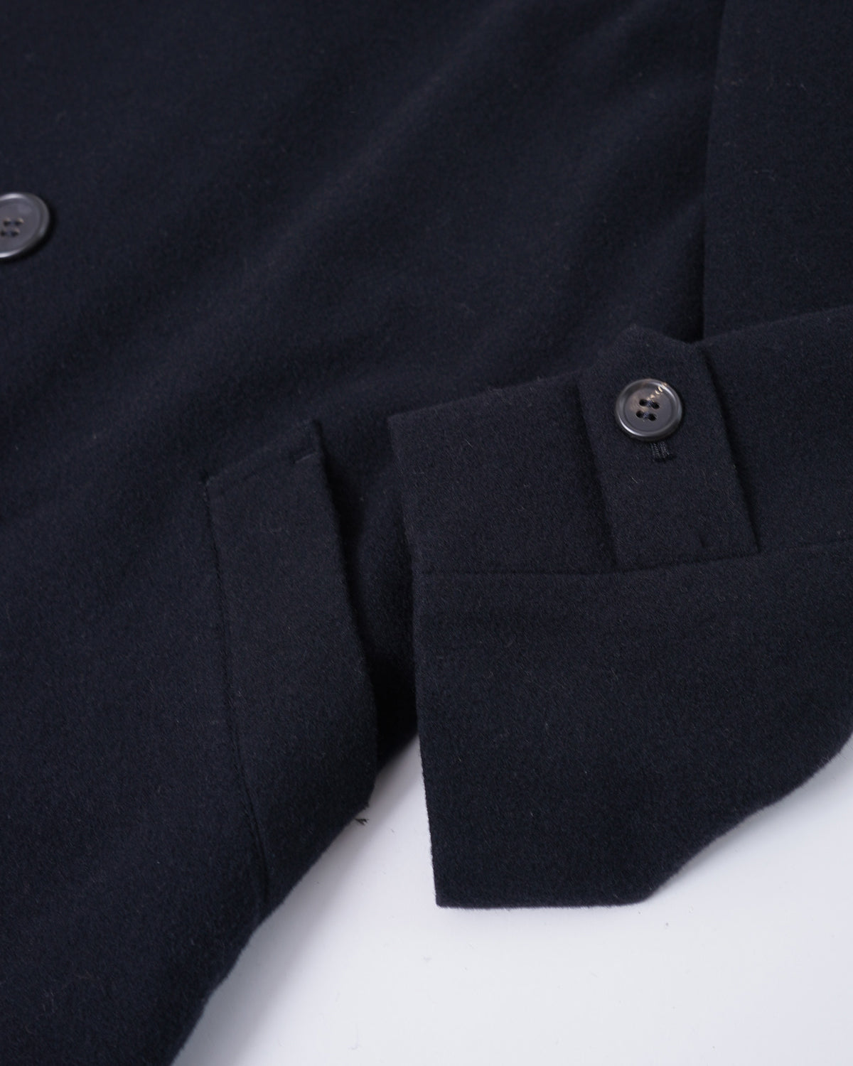 Double Breasted Melton Long Coat